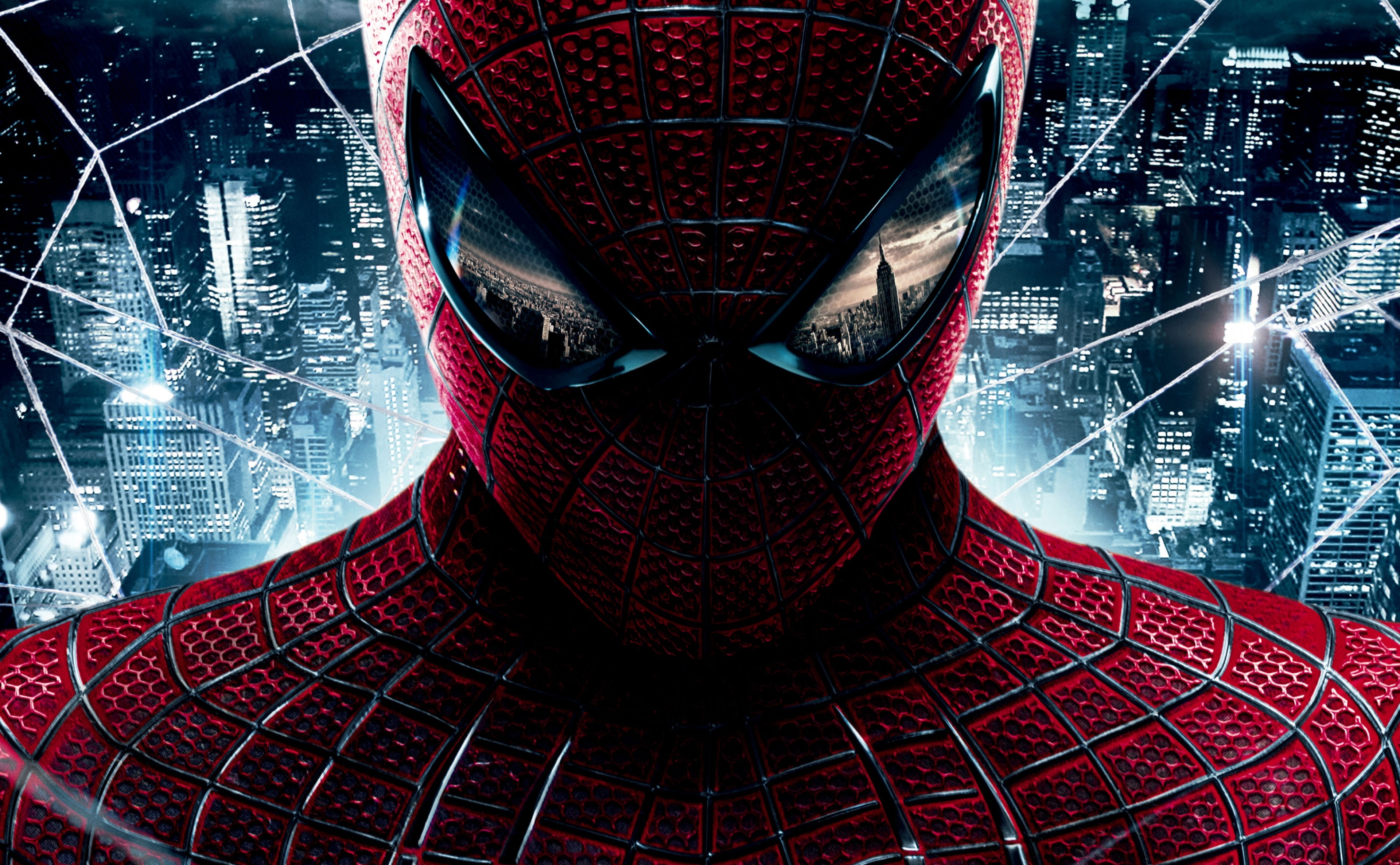 4K, digital, red, the amazing spider-man, data, spider man 2012, futuristic, man, headshot, Movies, wireless technology, communication, front view, amazing, HD Wallpaper