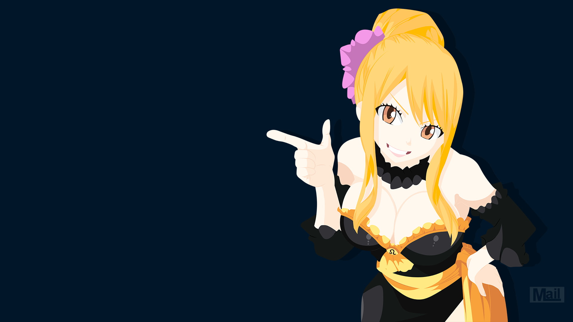 Minimalist, 1080P, Lucy Heartfilia, Vector, Anime, Fairy Tail, HD Wallpaper