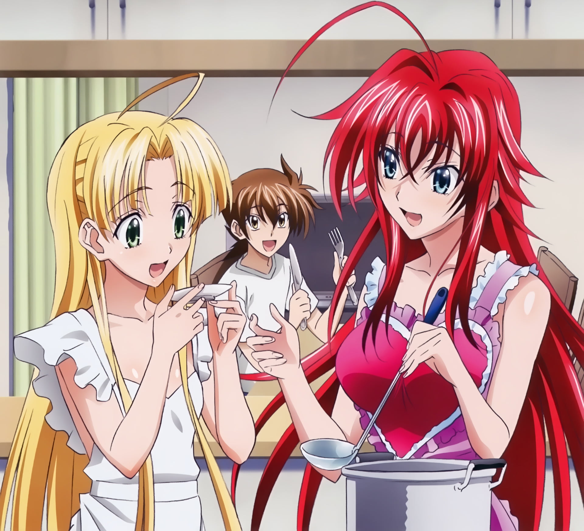 real people, positive emotion, dyed red hair, front view, Anime, red, teenager, Asia Argento (High School DxD), lifestyles, Rias Gremory, looking at camera, HD Wallpaper