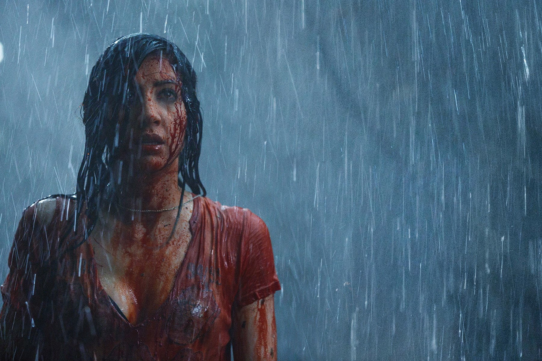 Ash vs Evil Dead, Ash vs. Evil Dead, Dana DeLorenzo, Rain, Woman, TV Show, 720P, HD Wallpaper