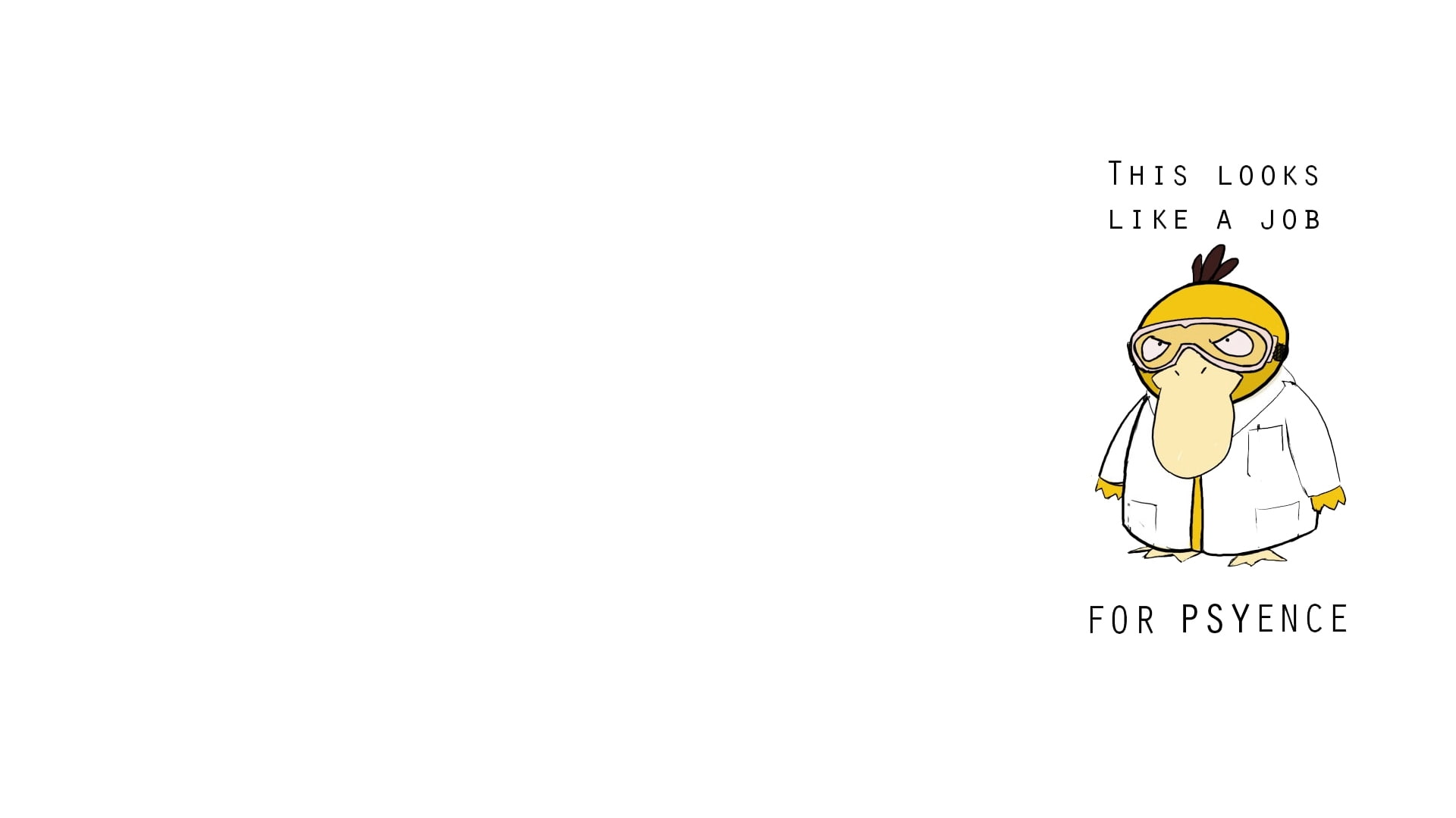 hd, white background, background, white, pokemon, psyduck, anime, art, 1080P, HD Wallpaper