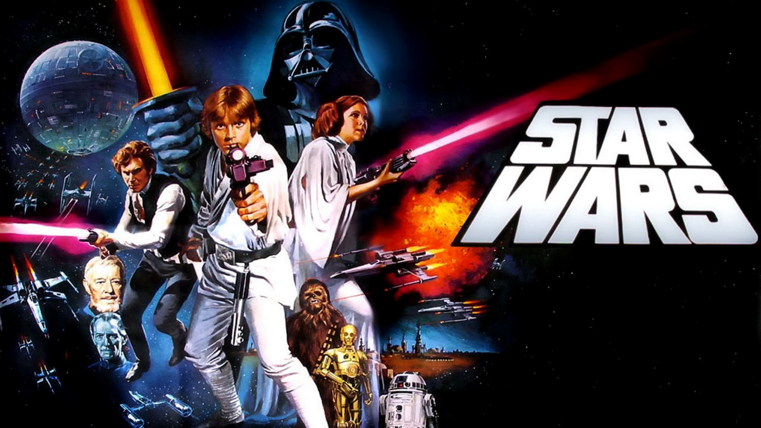 fisher, ford, skywalker, hd, iv, vader, wars, chewbacca, harrison, episode, darth, caracters, carrie, luke, 2K, star, HD Wallpaper