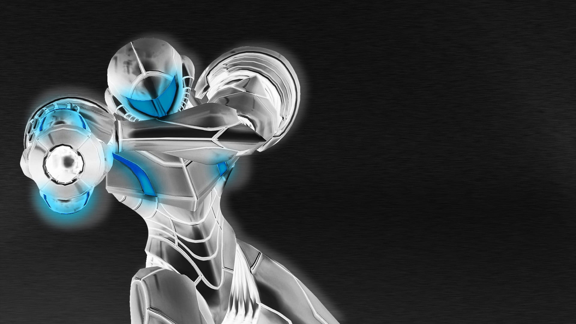 skeleton, healthcare and medicine, technology, bone, Samus Aran, complexity, indoors, creativity, single object, video games, Metroid, gray background, HD Wallpaper