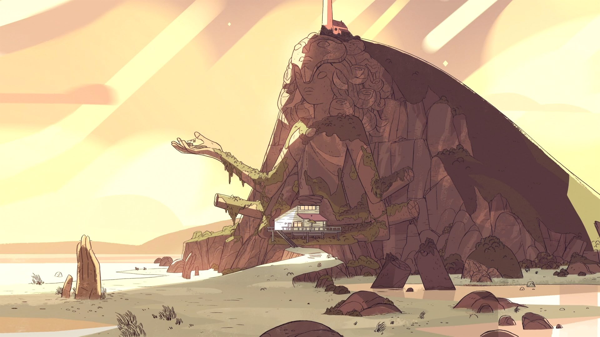 water, the past, built structure, history, creativity, no people, nature, architecture, religion, outdoors, 1080P, travel destinations, steven universe, HD Wallpaper