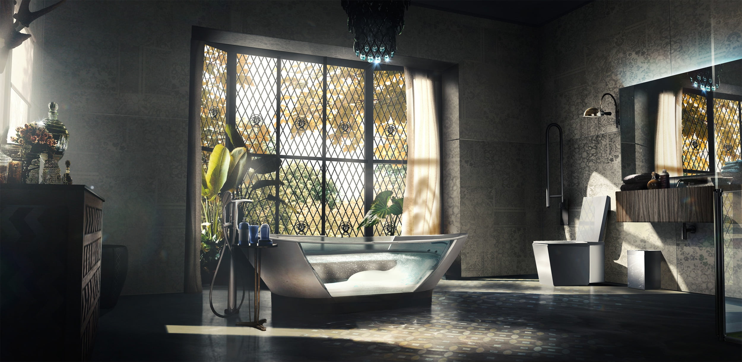 window, art, 1080P, carl bathroom, bath, Detroit Become Human, HD Wallpaper