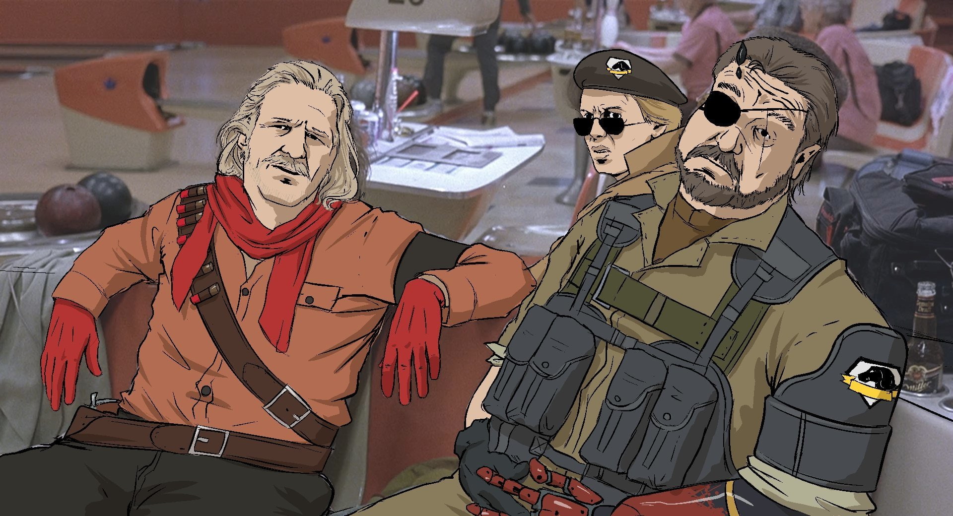 Kazuhira Miller, Venom Snake, The Big Lebowski, Metal Gear Solid, Big Boss (Metal Gear Solid), 1080P, Metal Gear Solid V: The Phantom Pain, Revolver Ocelot, HD Wallpaper