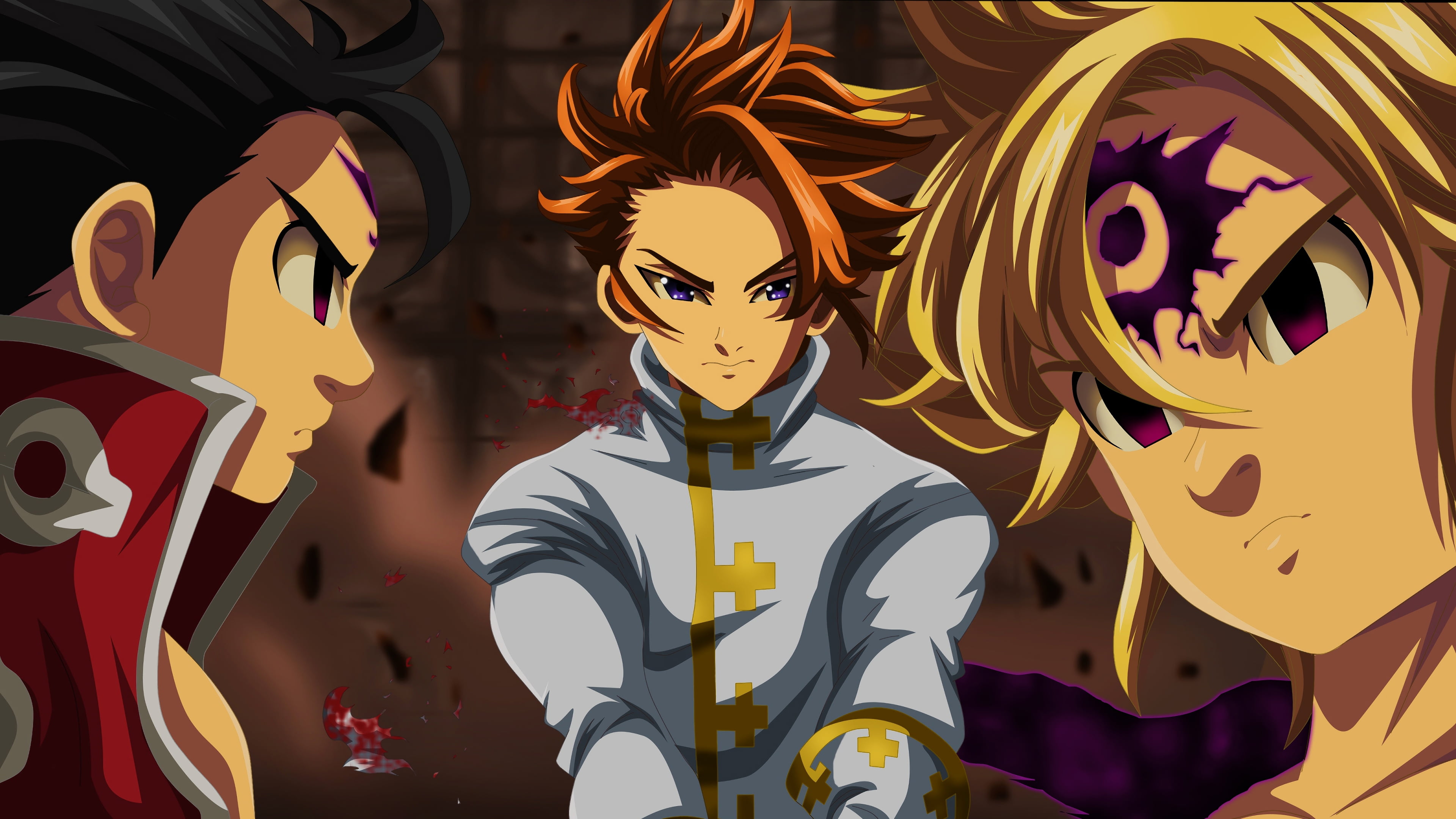 Anime, Zeldris (The Seven Deadly Sins), Meliodas (The Seven Deadly Sins), 4K, The Seven Deadly Sins, Arthur Pendragon (The Seven Deadly Sins), HD Wallpaper