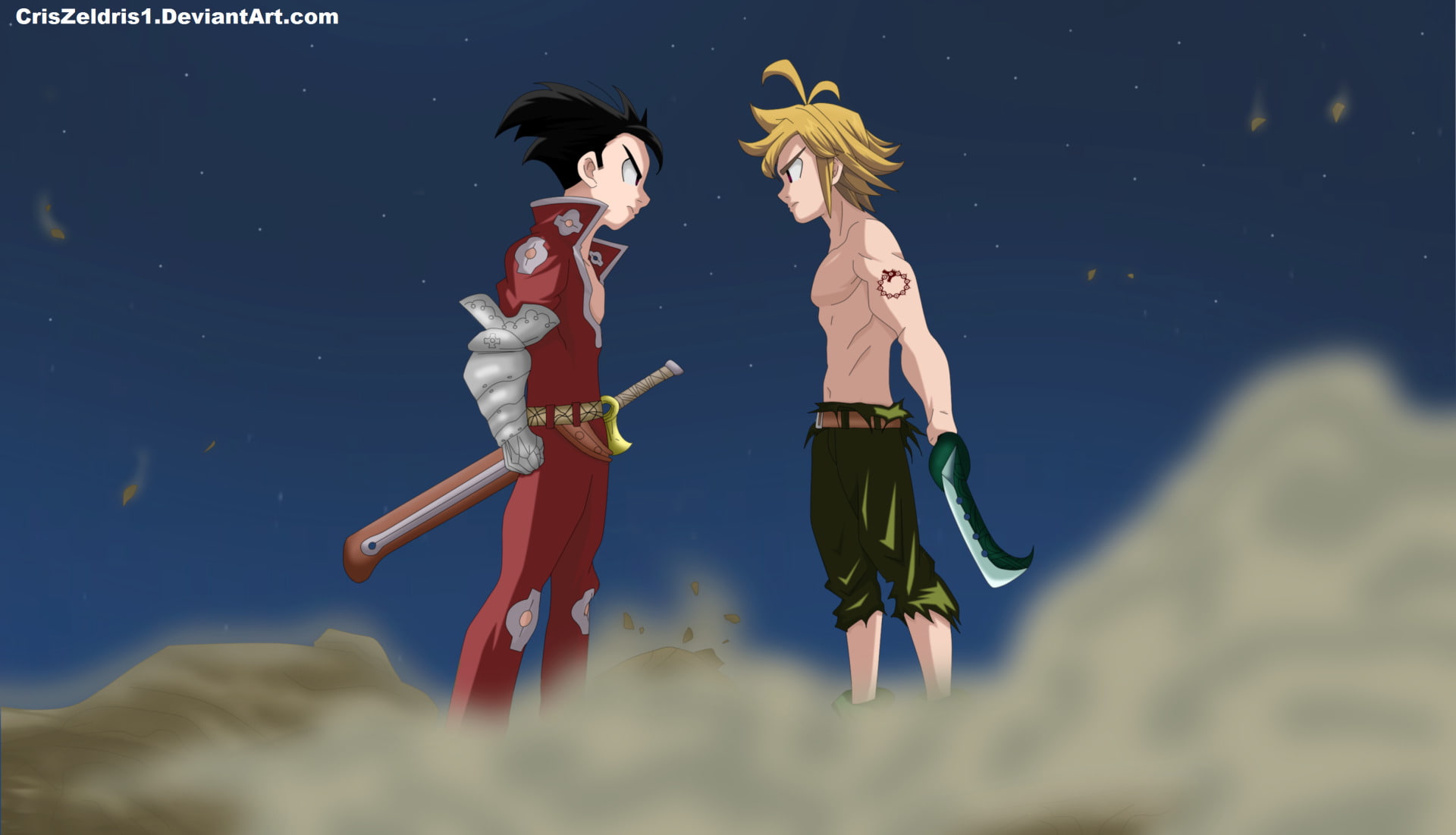 1080P, The Seven Deadly Sins, Anime, Meliodas (The Seven Deadly Sins), Zeldris (The Seven Deadly Sins), HD Wallpaper