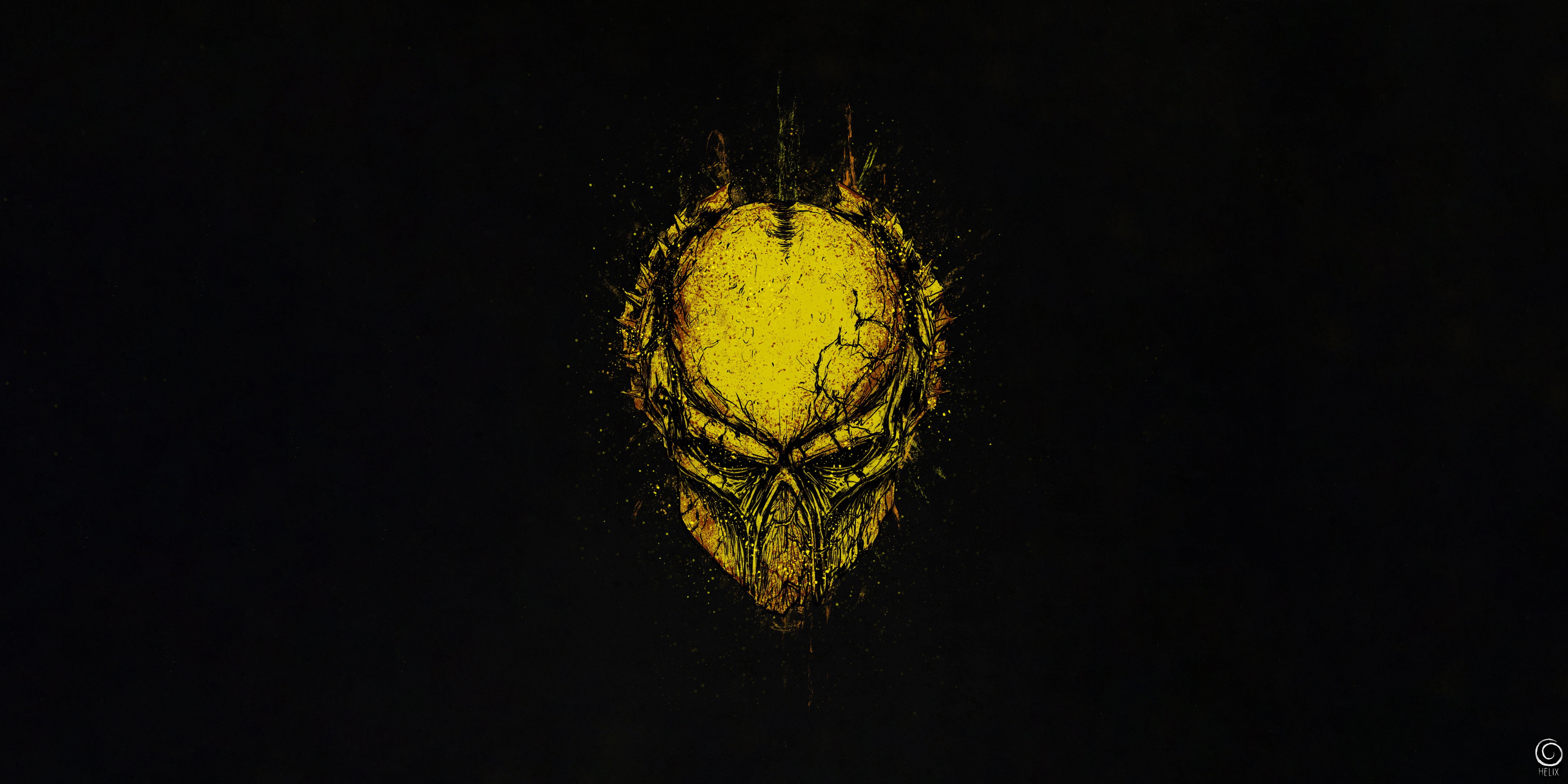creature, 4K, artwork, predator (creature), simple background, HD Wallpaper