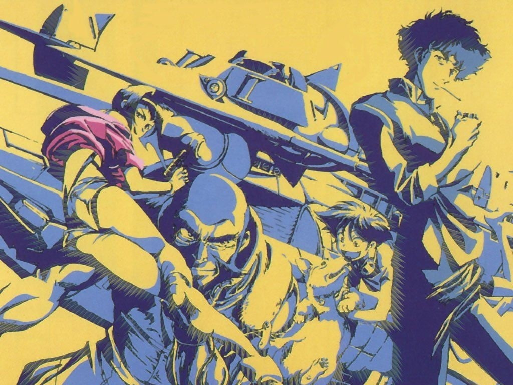 close-up, people, representation, Cowboy Bebop, pattern, human representation, history, blue, 480P, the past, yellow, abstract, creativity, art and craft, HD Wallpaper