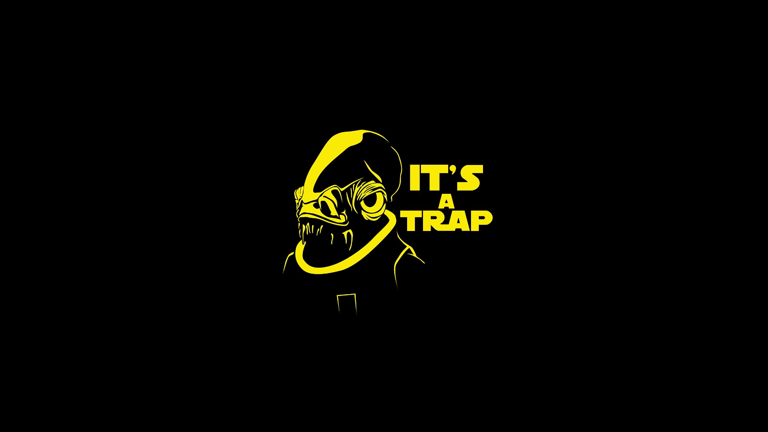 dark, illuminated, close-up, no people, glowing, communication, digital, yellow, sign, Star Wars, trap, black background, 2K, copy space, s, HD Wallpaper