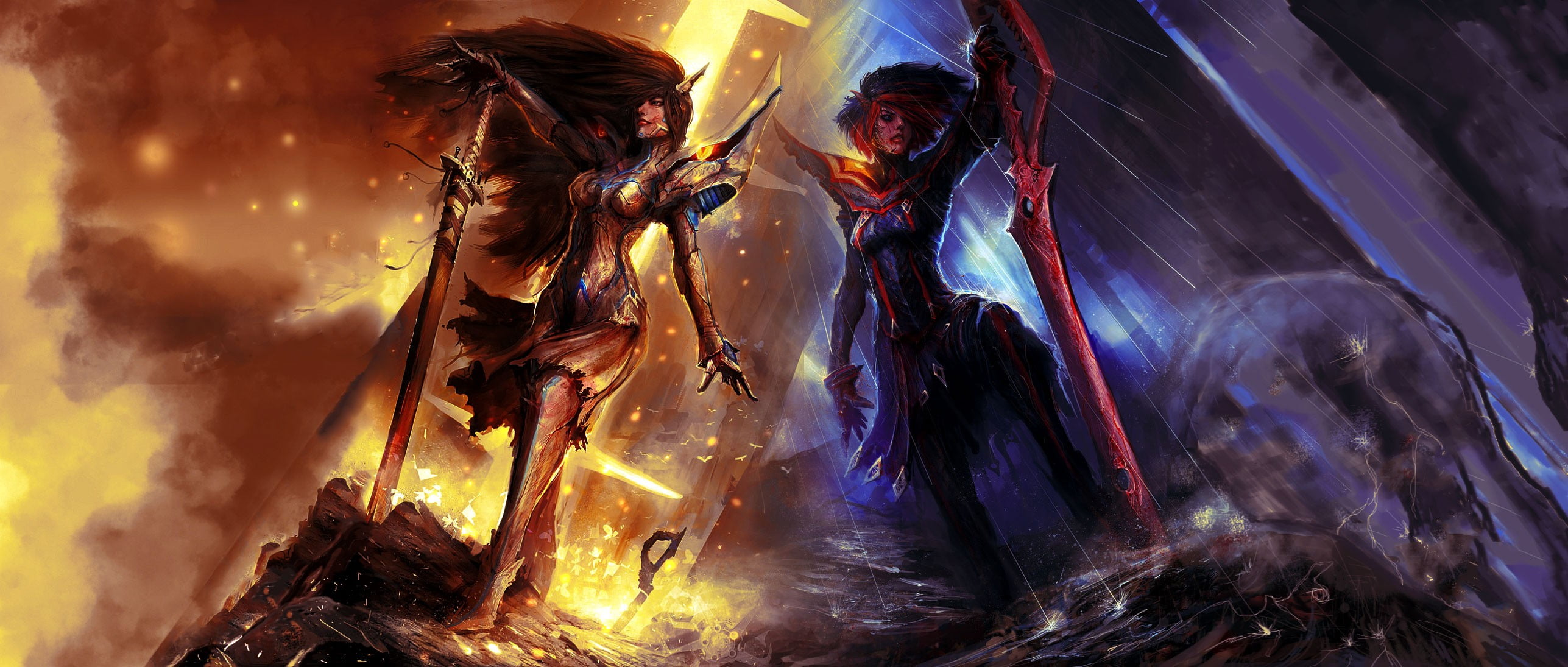 nature, real people, clothing, water, digital composite, celebration, outdoors, Kill la Kill, illuminated, event, 2K, fantasy, arts culture and entertainment, HD Wallpaper