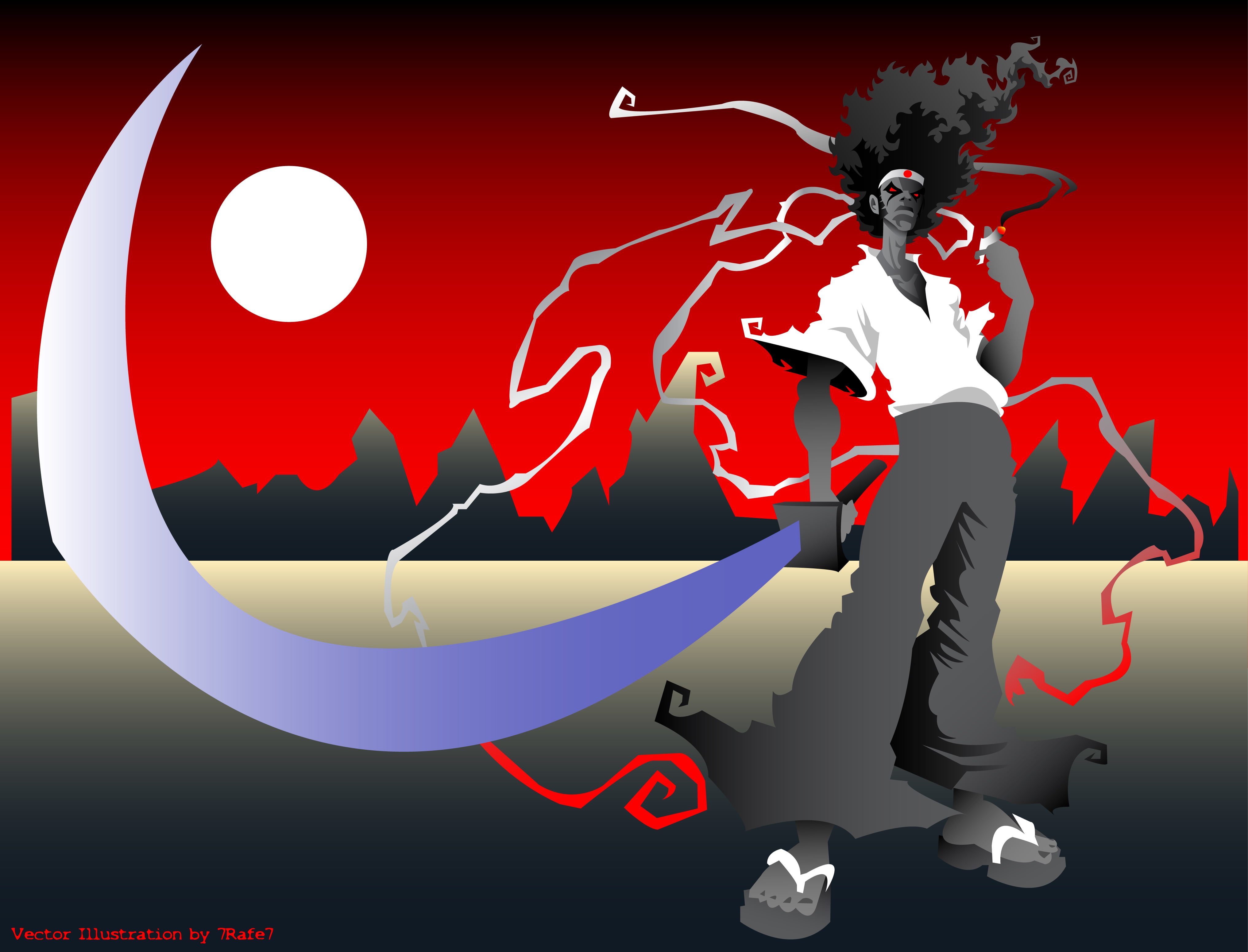 samurai, game, 4K, afro, anime, HD Wallpaper