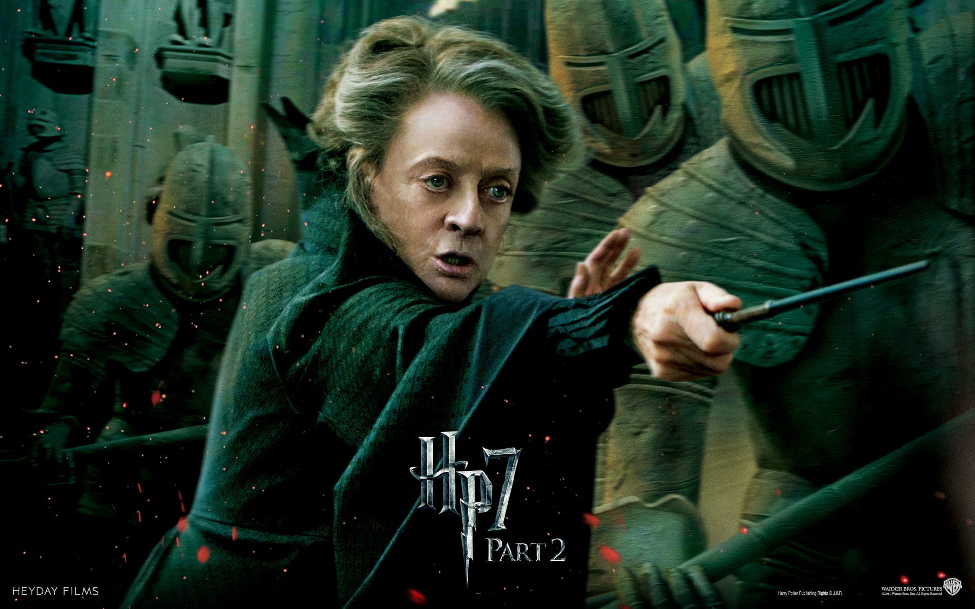 movies, harry, magic, hallows, 1080P, film, smith, movie, minerva, maggie, posters, deathly, mcgonagall, fantasy, potter, knights, HD Wallpaper