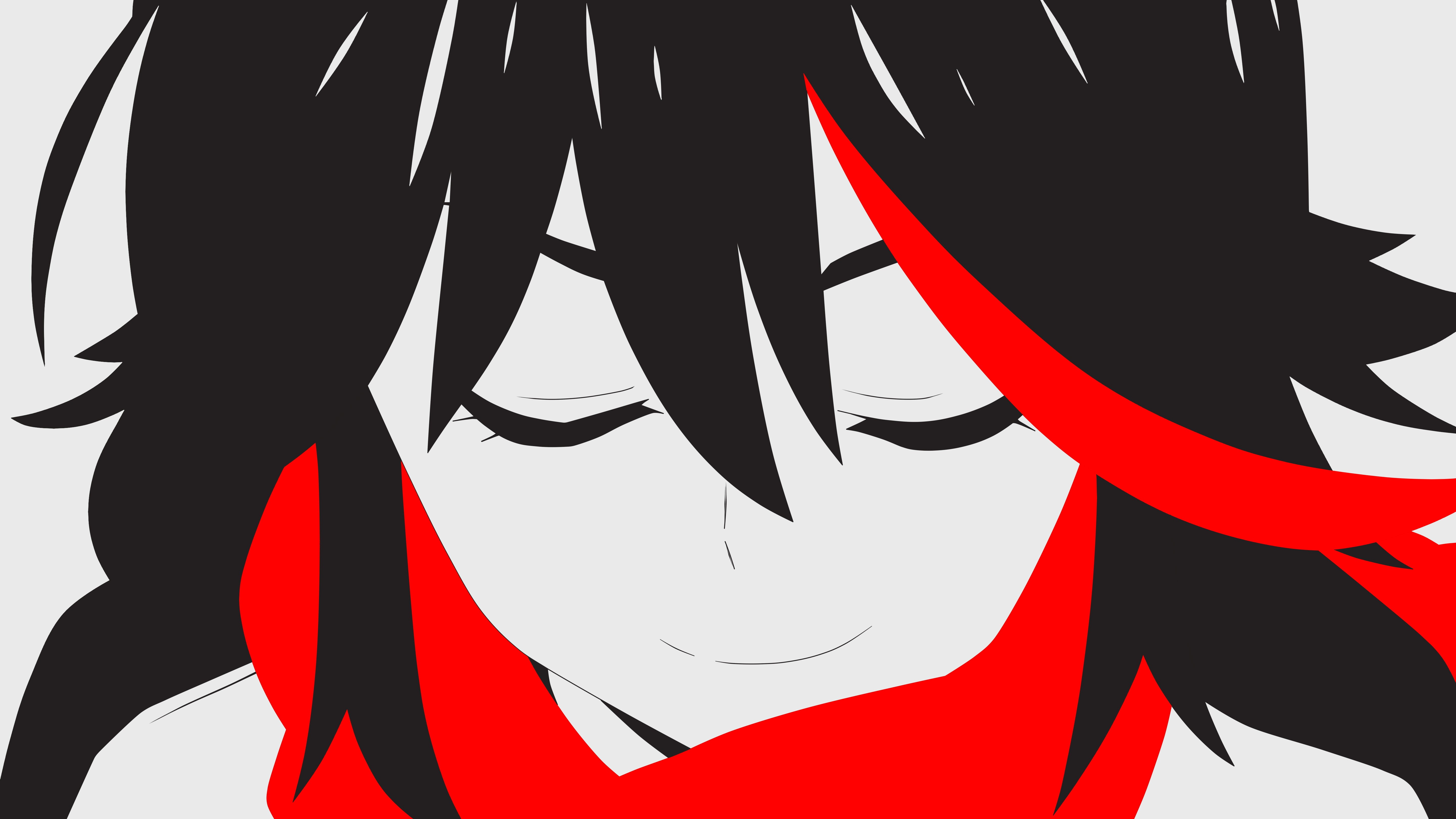 creativity, character, Kill la Kill, Matoi Ryuuko, no people, day, aggression, white background, close-up, indoors, woman, red, full frame, white color, HD Wallpaper