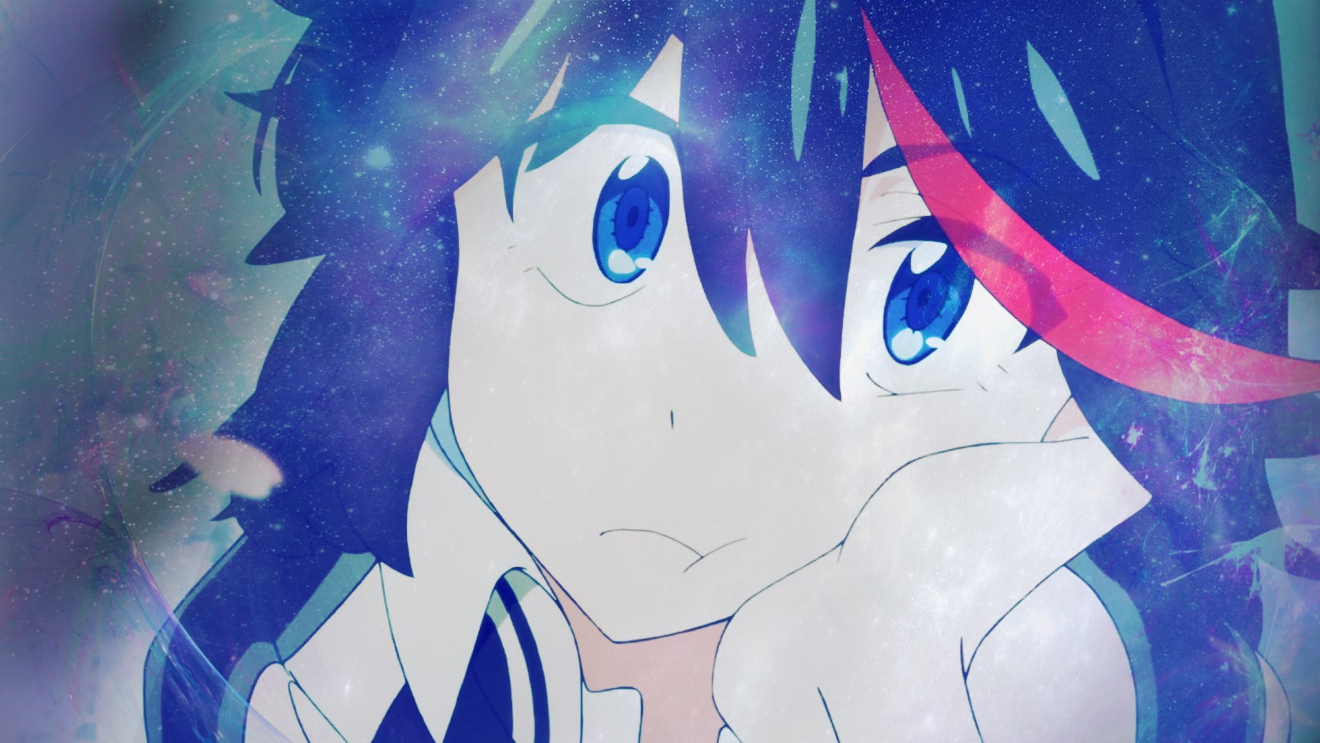 animals in the wild, representation, no people, water, sea, blue, 1080P, Kill la Kill, vertebrate, animal themes, Matoi Ryuuko, creativity, sea life, art and craft, HD Wallpaper