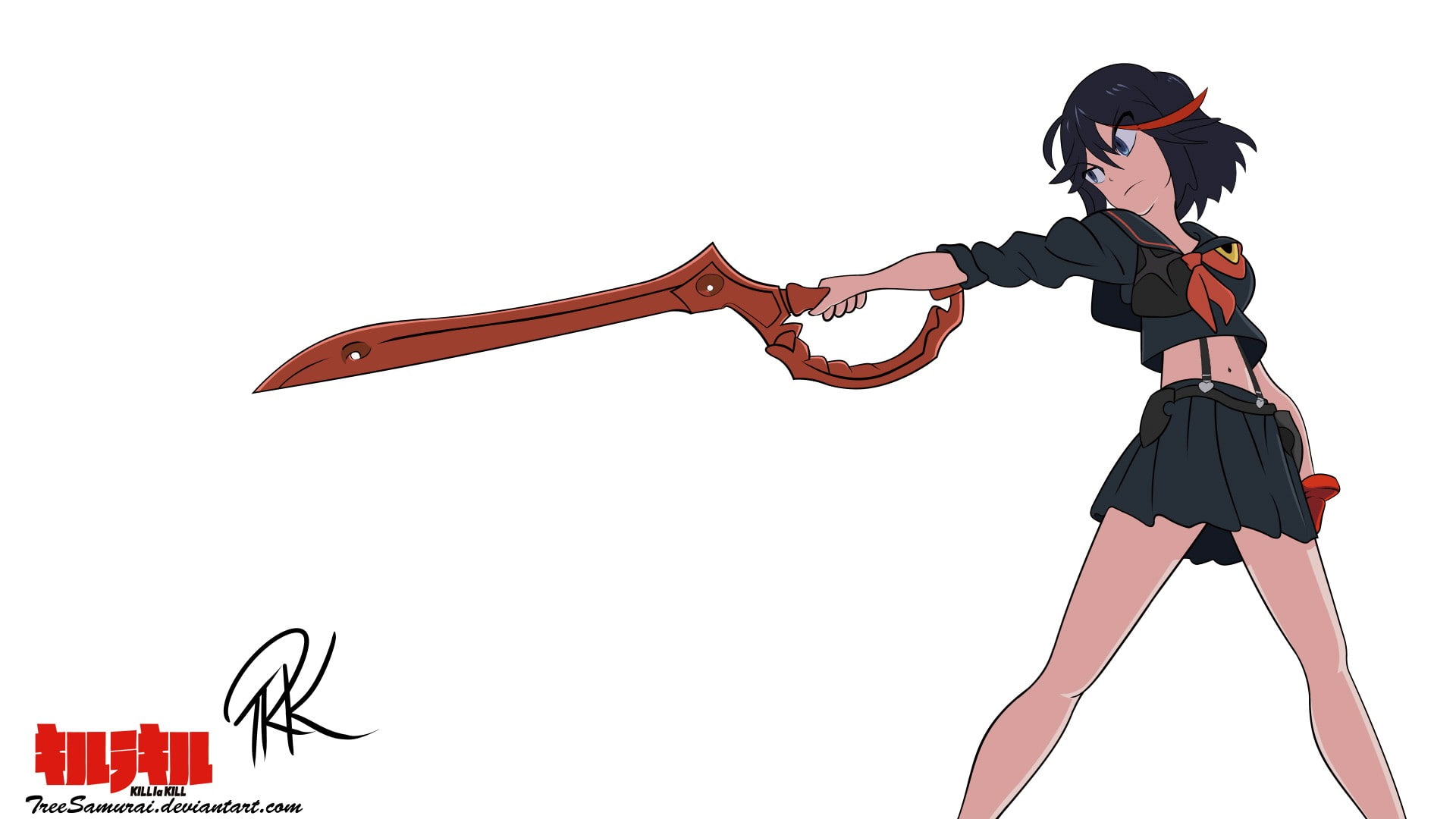 Kill la Kill, clothing, indoors, side view, women, studio shot, lifestyles, art and craft, representation, adult, nature, three quarter length, white background, HD Wallpaper