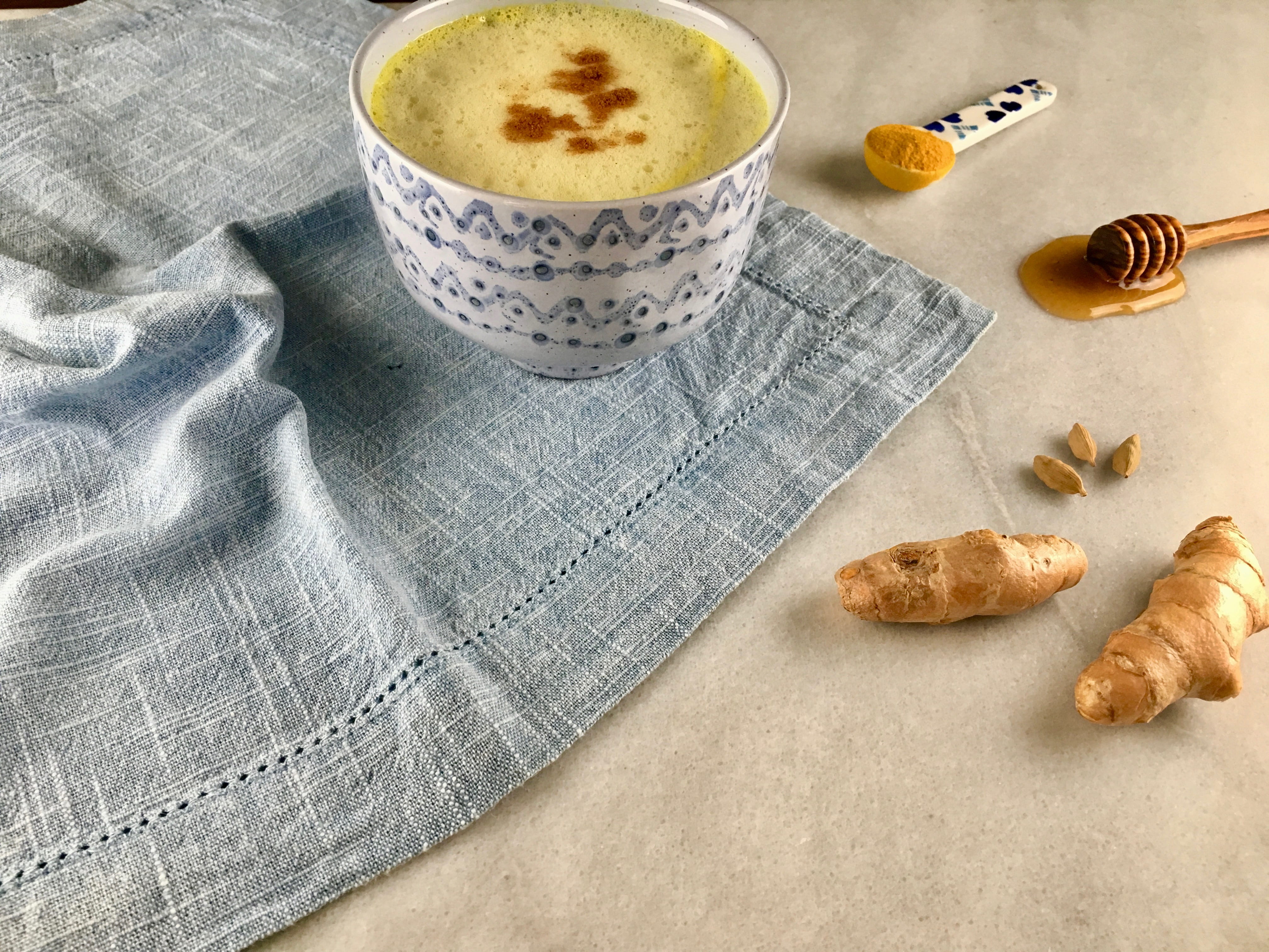 ginger, indoors, still life, cup, liquid, snack, coffee cup, yellow, food, mug, baked, turmeric, white, textile, coffee - drink, bowl, napkin, ceramic, HD Wallpaper