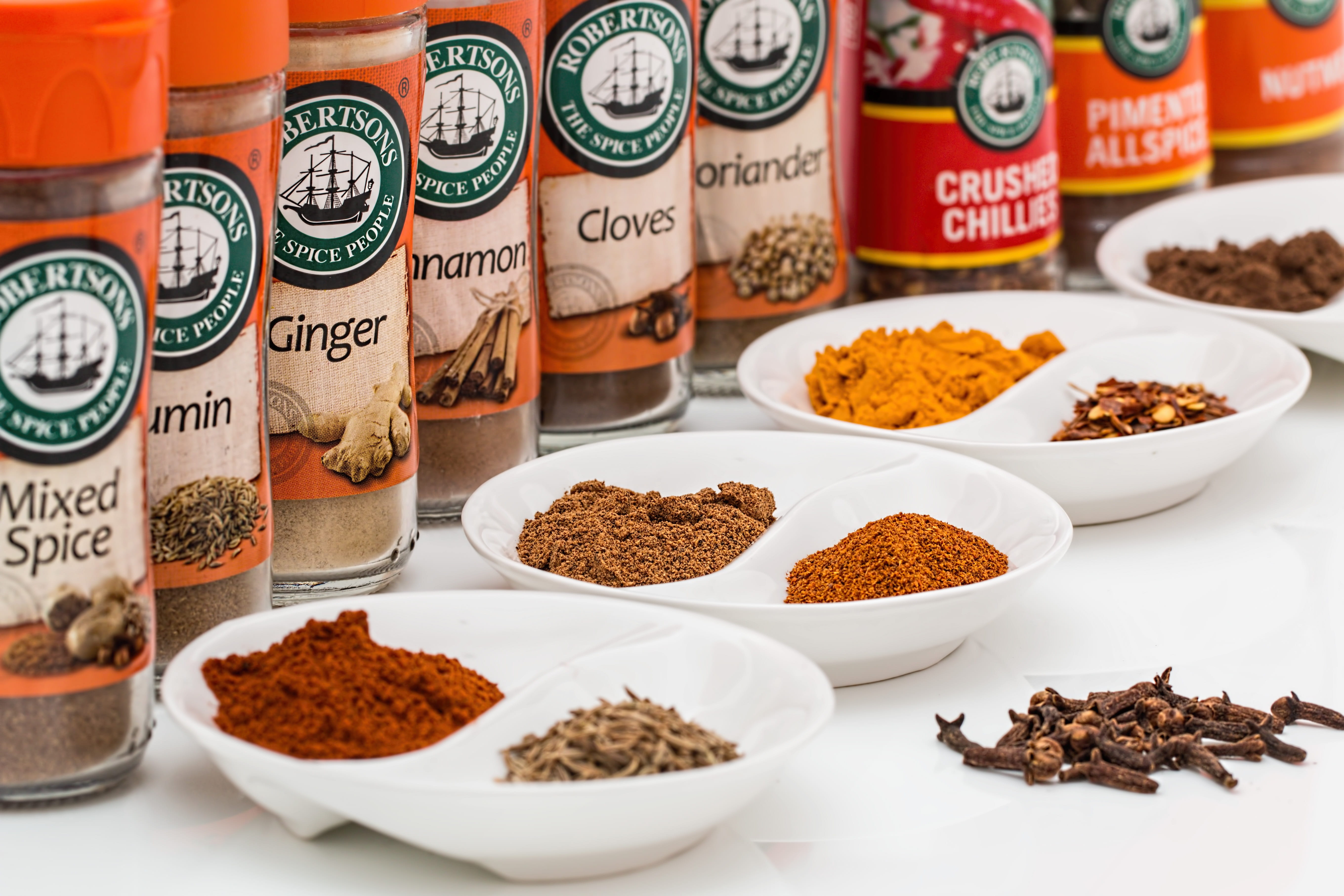 turmeric, cooking, flavouring, flavorings, ginger, cloves, choice, variation, taste, powder, flavor, no people, dried food, freshness, medicine, food, condiment, HD Wallpaper