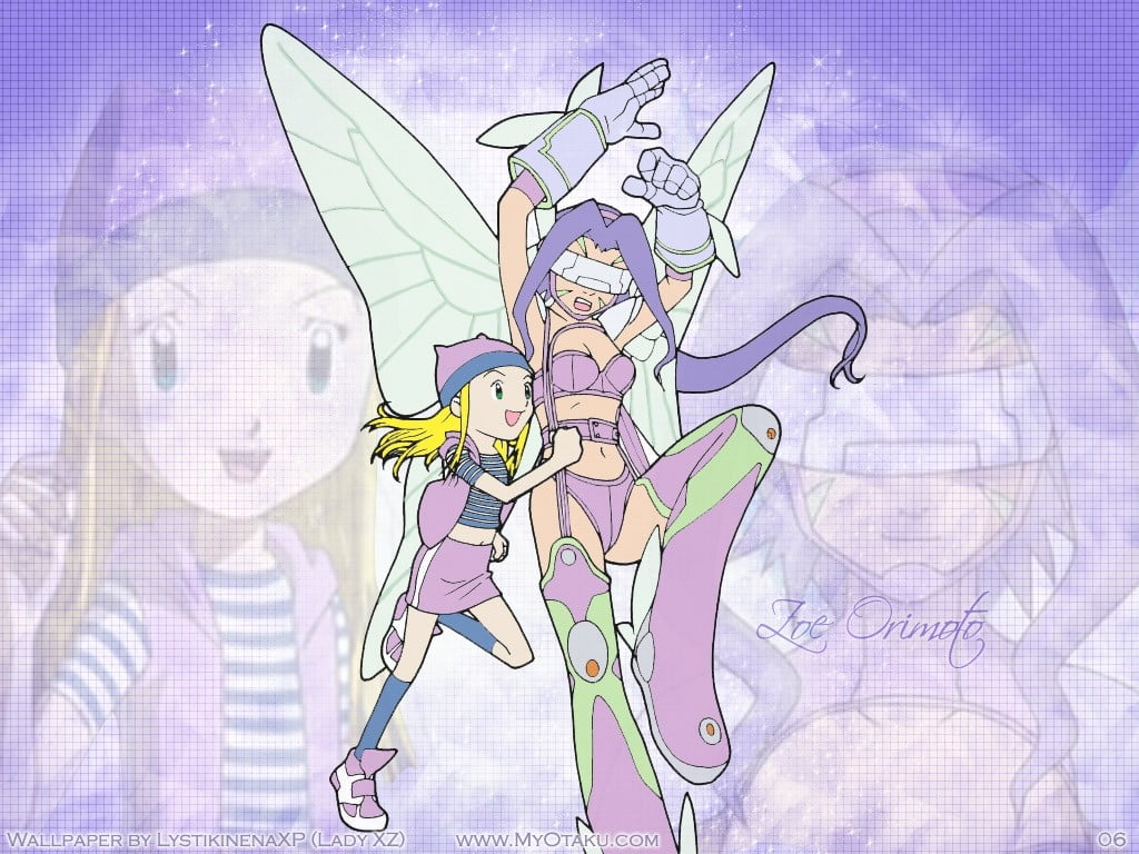 480P, nature, cartoon, wings, close-up, human representation, technology, hair, Orimoto Zoe, Digimon, anime, purple, illustration, art and craft, representation, HD Wallpaper