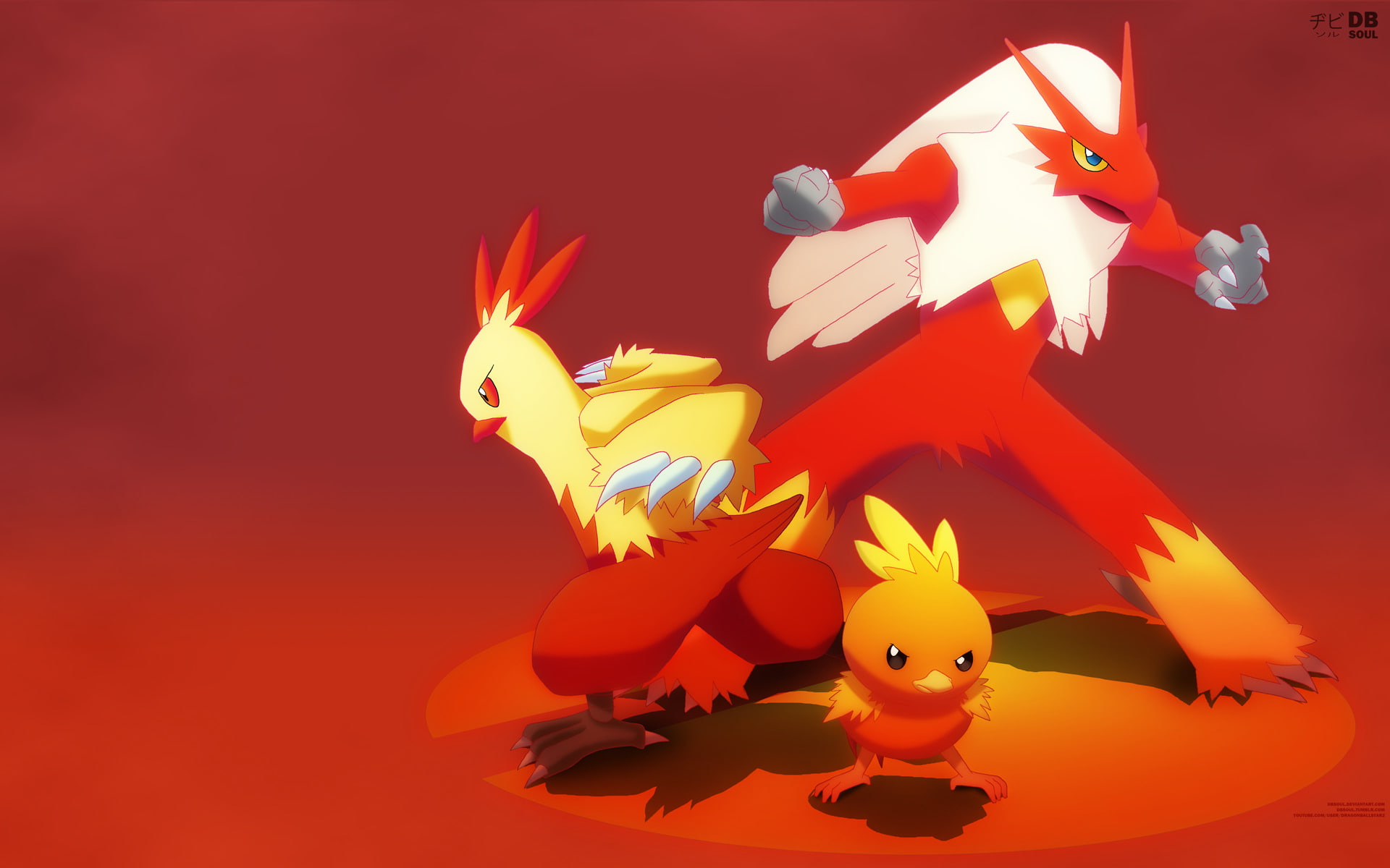 Blaziken (Pokémon), Torchic (Pokemon), Pokémon, Combusken (Pokémon), 1080P, HD Wallpaper