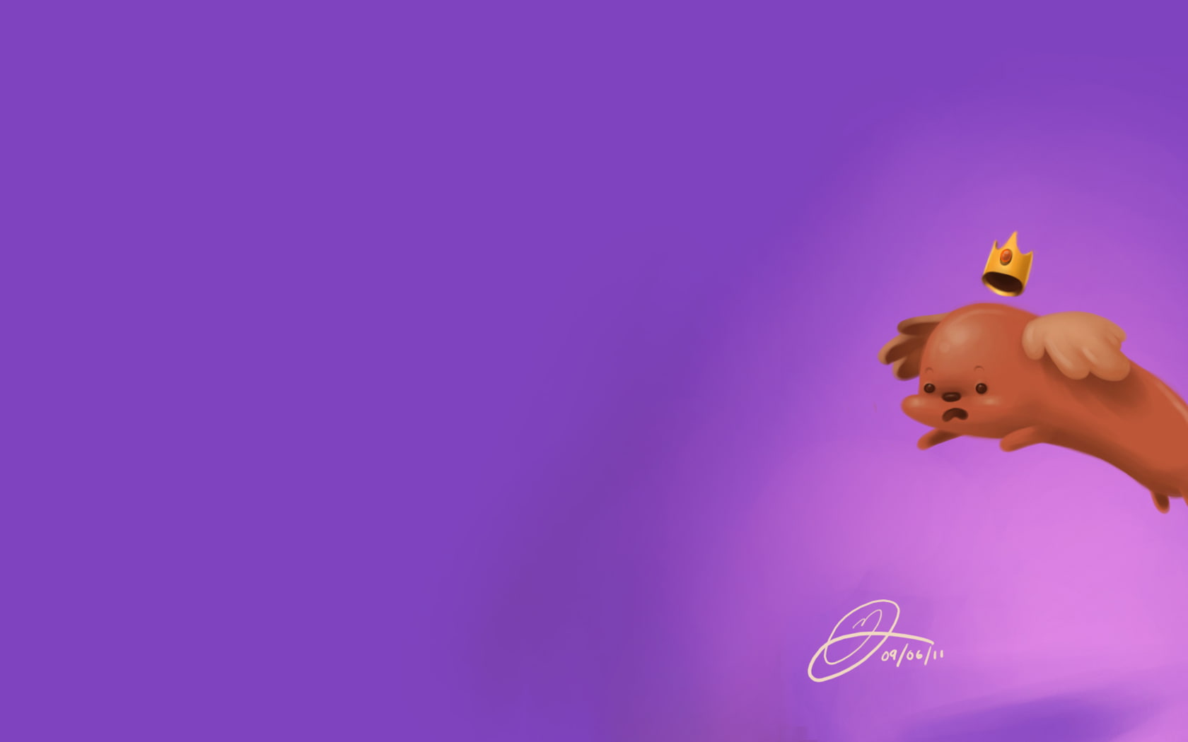 hd, flying, purple, crown, brown, time, animal, painting, adventure, cartoon/comic, 720P, HD Wallpaper