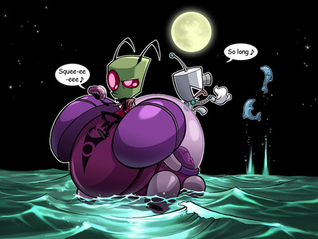 TV Show, household equipment, glass, design, purple, glass - material, 480P, pink color, studio shot, drink, no people, food, still life, Invader Zim, HD Wallpaper