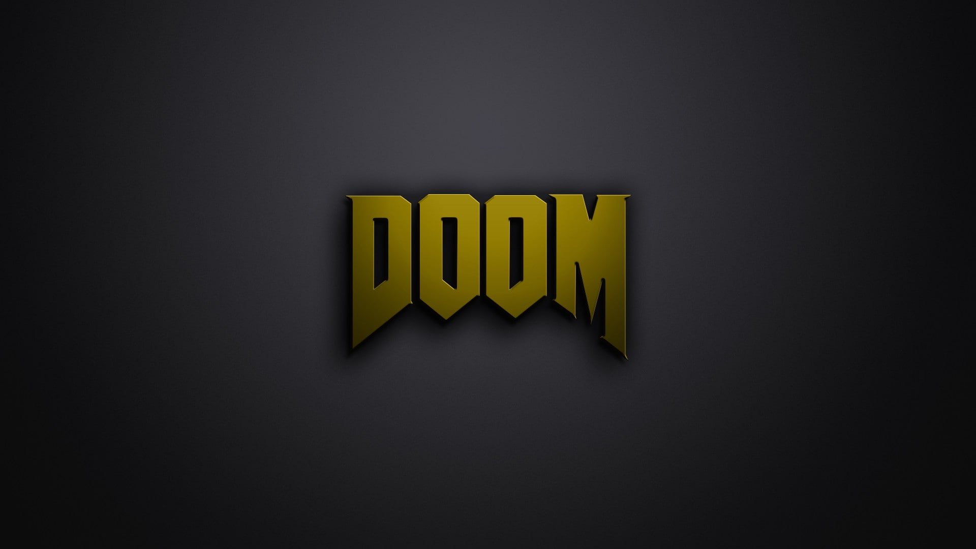 typography, minimalism, digital art, 1080P, video games, Doom (game), HD Wallpaper