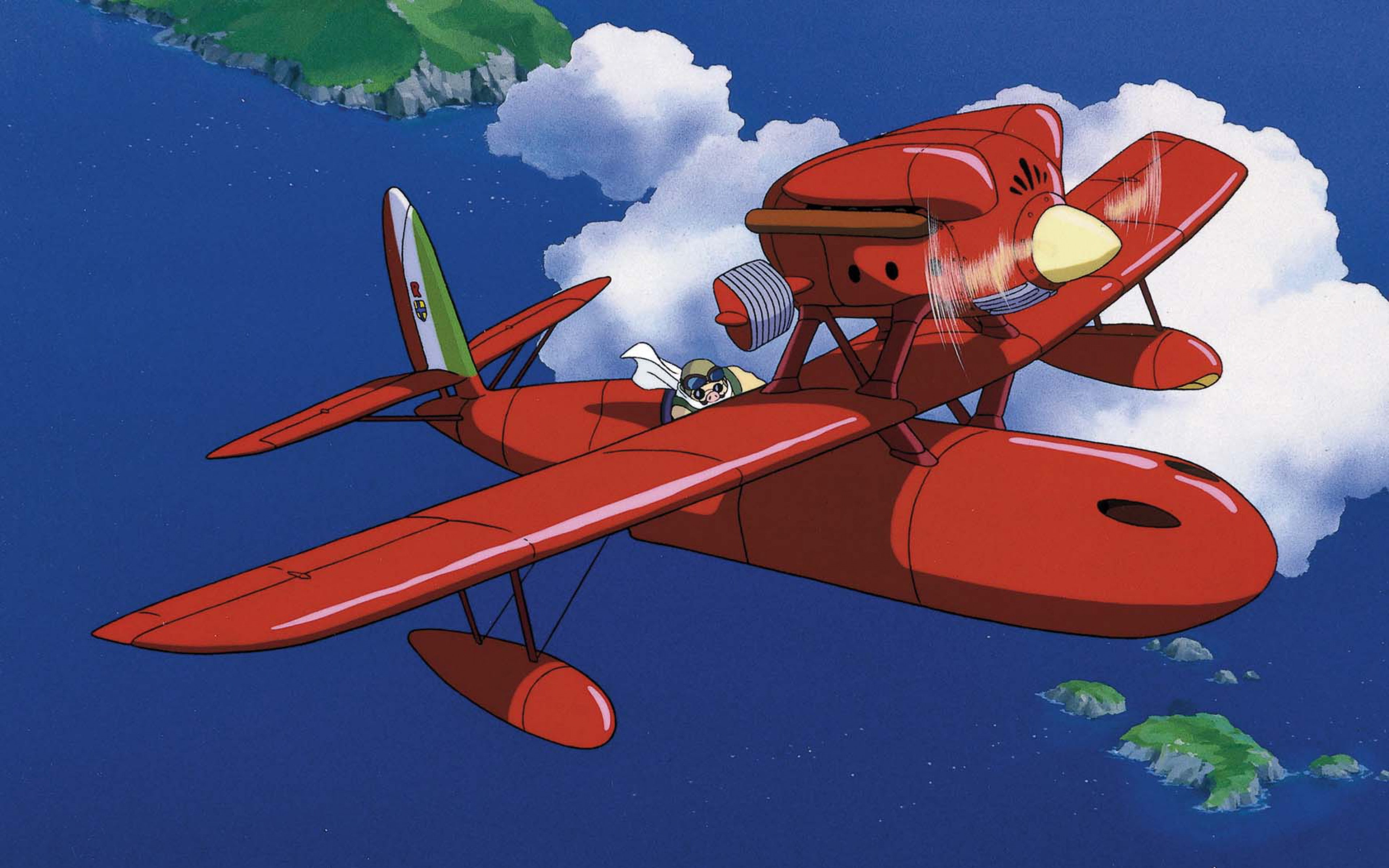 marco pagot backgrounds, background ultra, 4K, download 3840x2400 porco rosso, airplane, pilot, porco rosso, HD Wallpaper