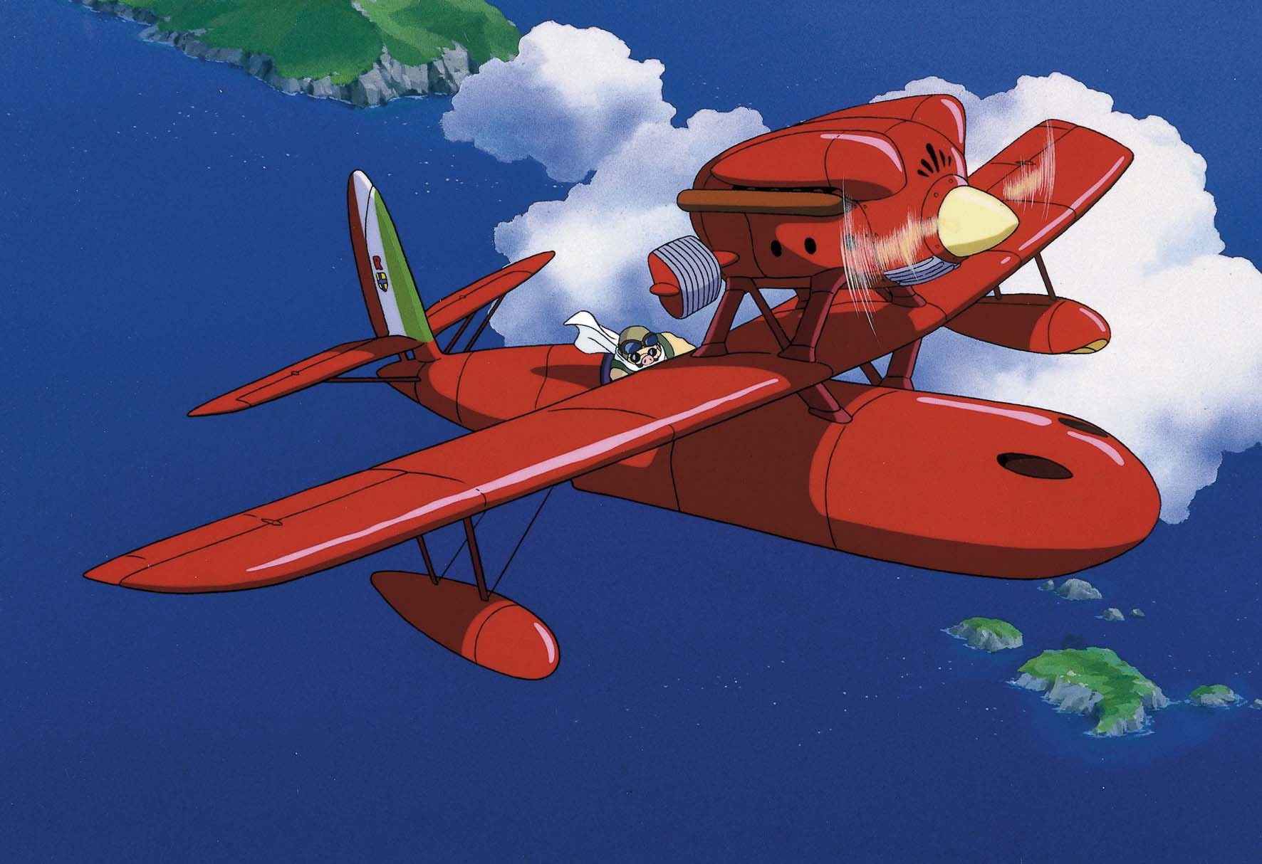 porco, 720P, rosso, airplane, pagot, marco, HD Wallpaper