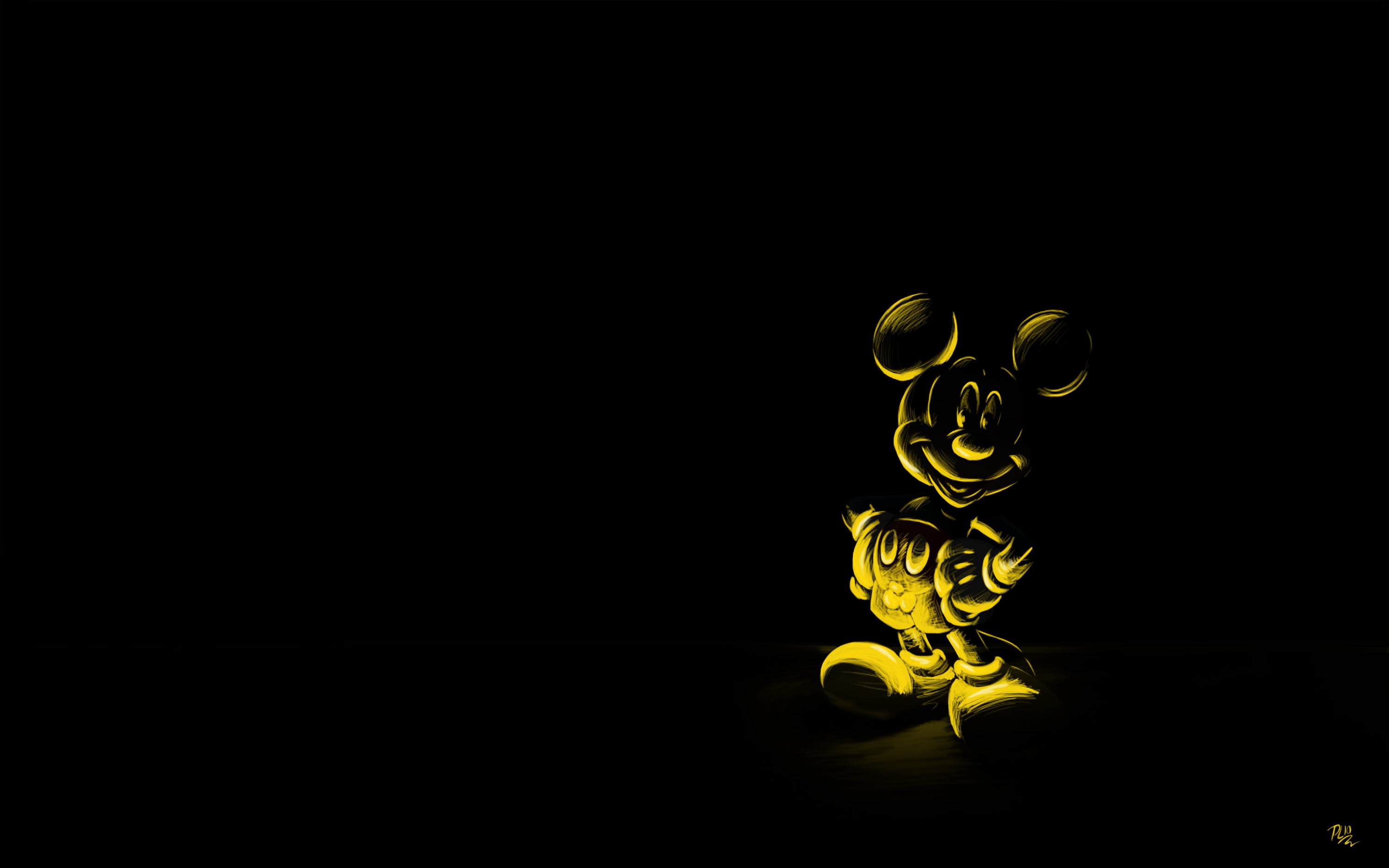 backgrounds, no people, art and craft, cut out, abstract, creativity, mouse, nature, character, mickey, gold Colored, studio shot, indoors, black Color, HD Wallpaper