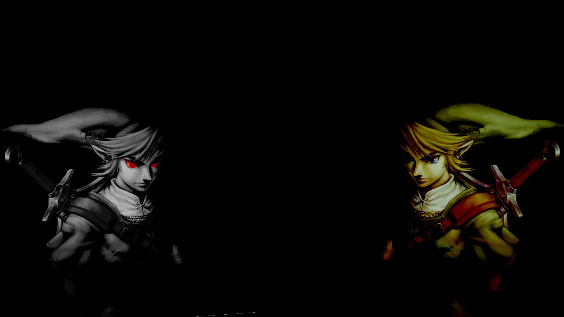 indoors, creativity, Link, copy space, night, character, studio shot, black background, leisure activity, Dark Link, The Legend of Zelda, animal wildlife, HD Wallpaper
