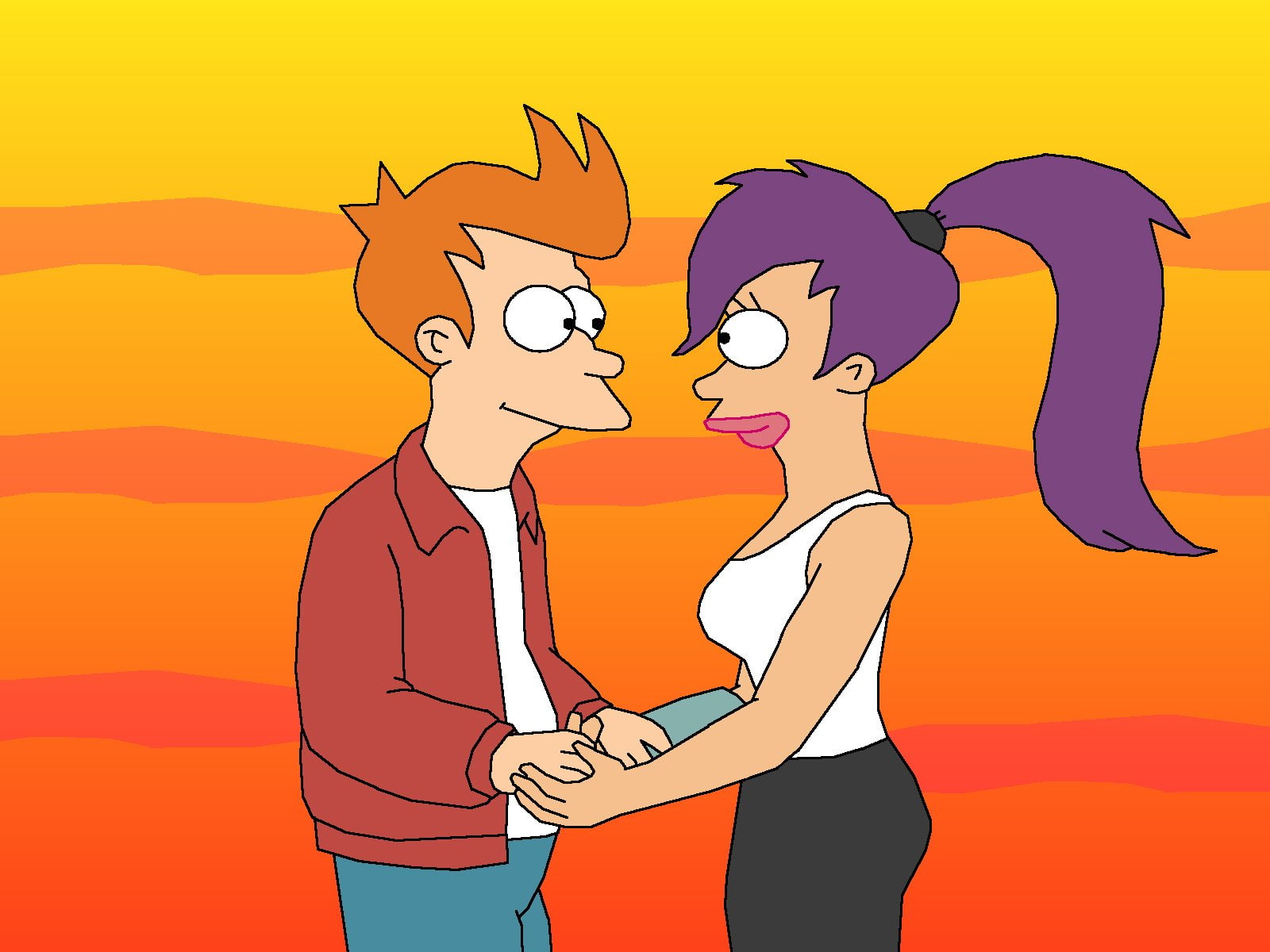 Fry (Futurama), Leela (Futurama), 720P, Futurama, HD Wallpaper