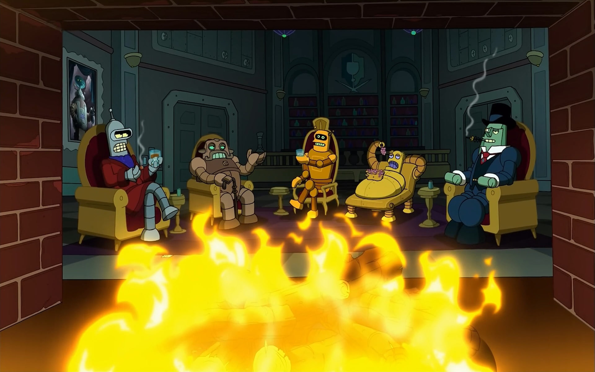 robots, 1080P, bender, futurama, HD Wallpaper