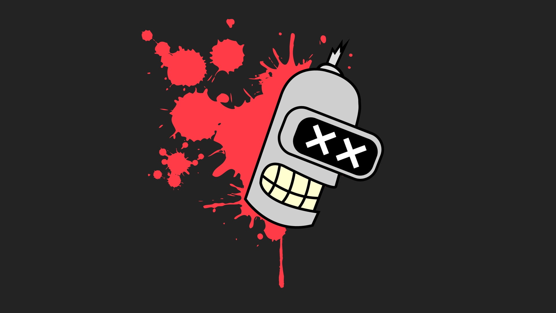 Minimalist, Futurama, 1080P, Bender (Futurama), HD Wallpaper