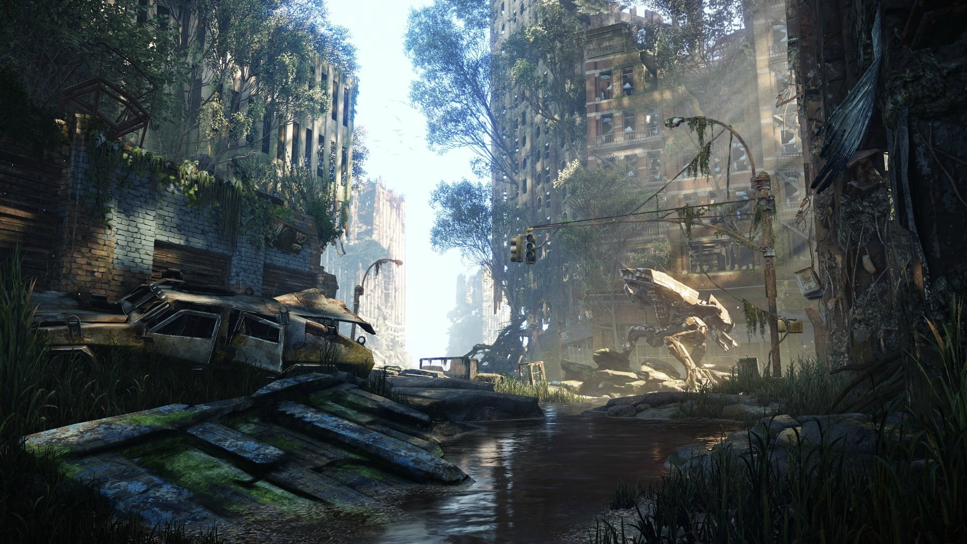 1080P, science fiction, sun rays, Crysis 3, HD Wallpaper