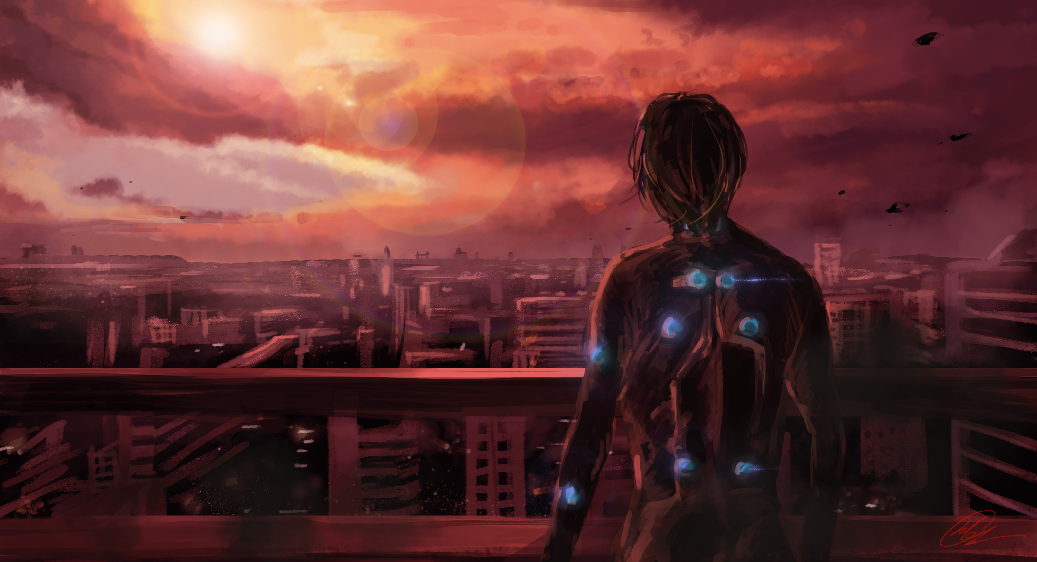 office building exterior, cityscape, hairstyle, waist up, architecture, one person, skyscraper, women, looking at view, adult, 2K, building exterior, sky, HD Wallpaper