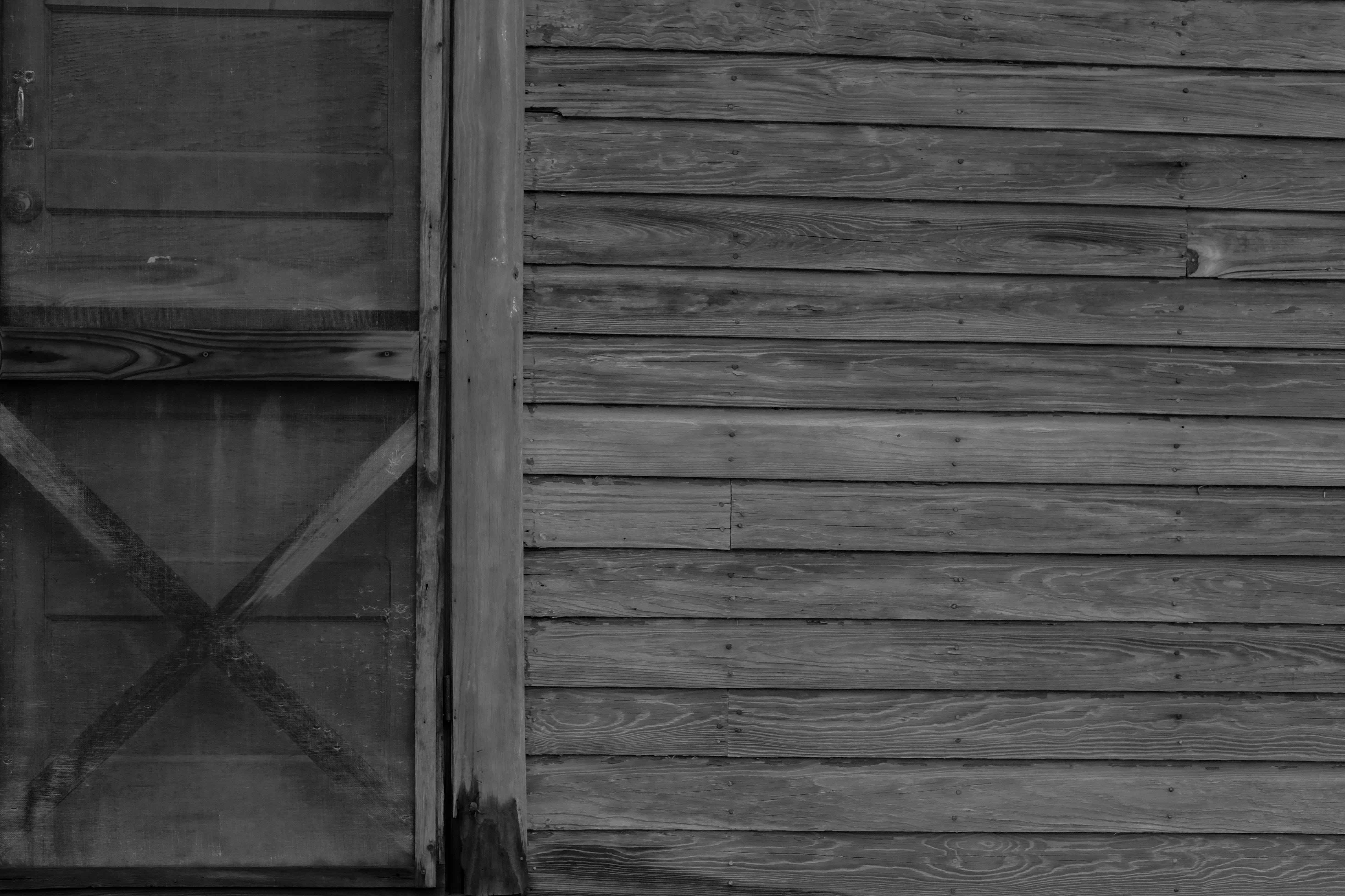 built structure, wooden, black and white, architecture, no people, full frame, security, day, outdoors, wall - building feature, wood grain, wood, close-up, HD Wallpaper