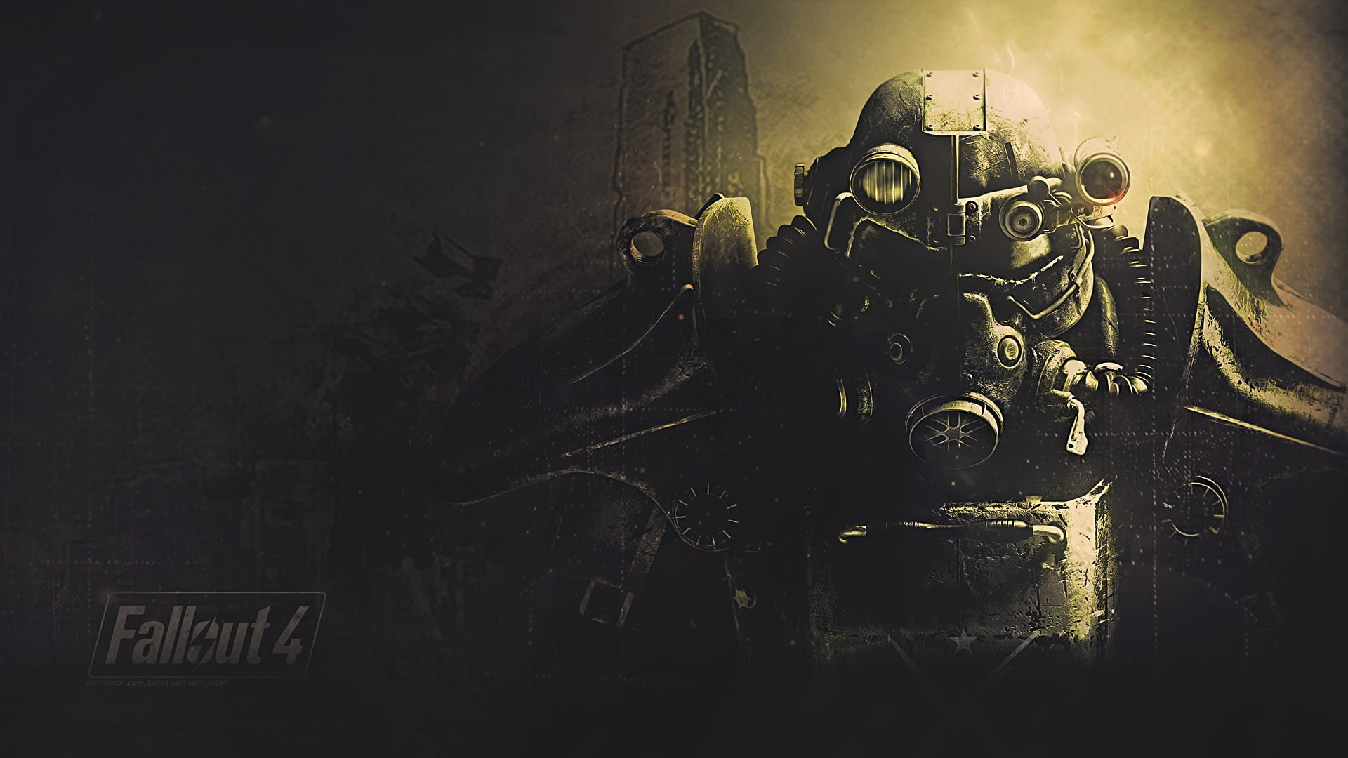 1080P, fan art, power armor, Fallout, Fallout 4, HD Wallpaper