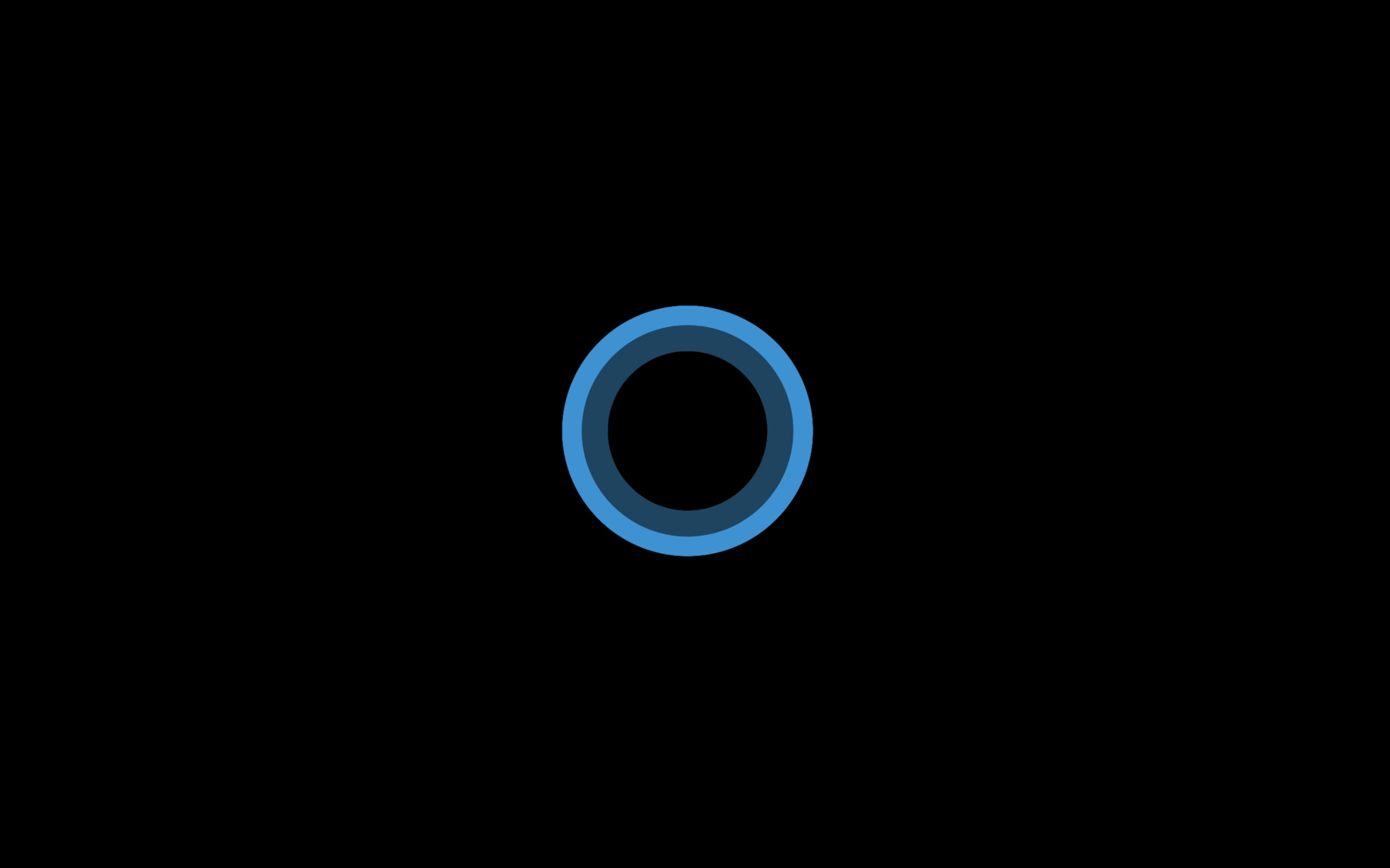 blue, simple, Cortana, circle, minimalism, 2K, HD Wallpaper