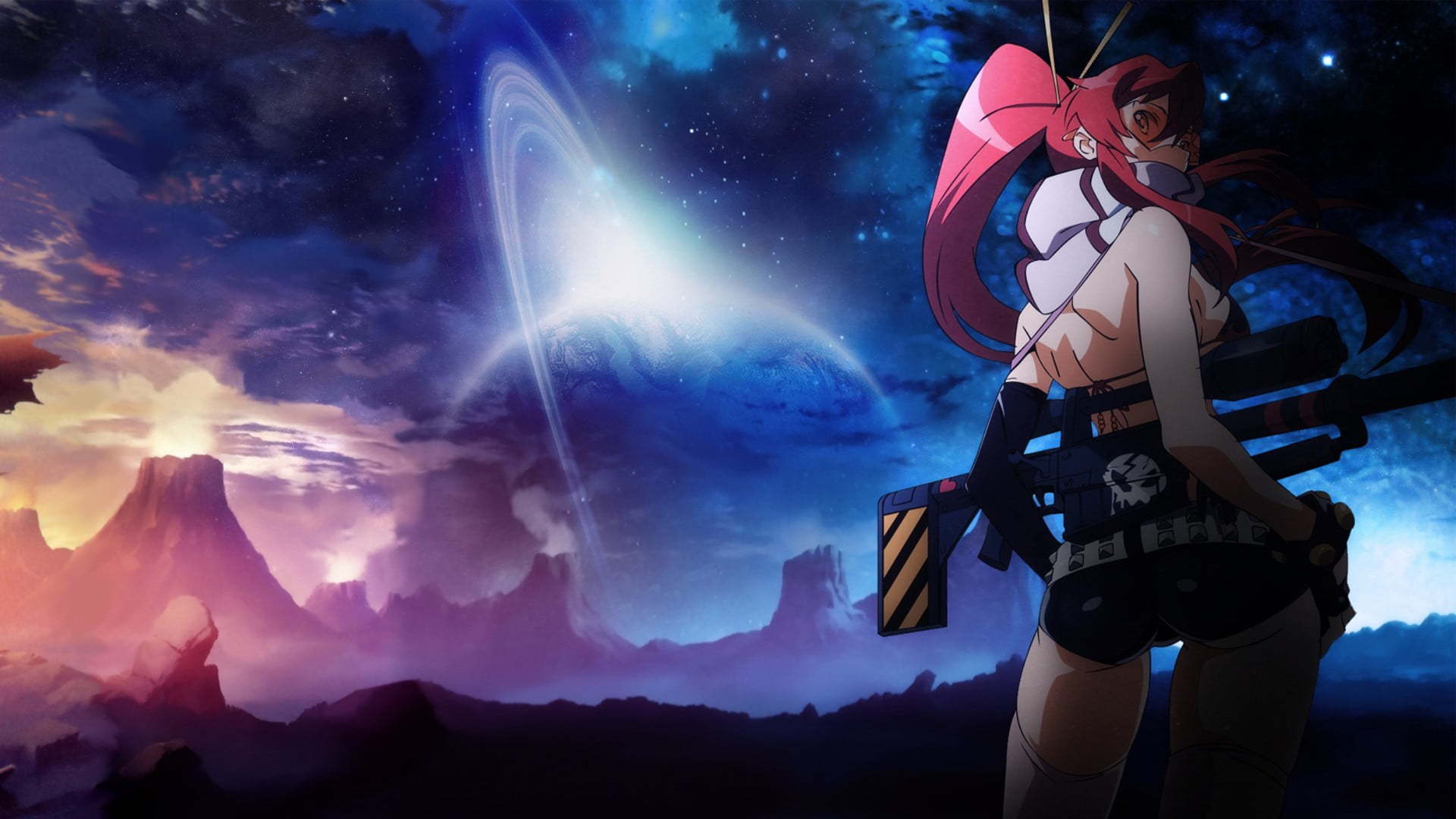 technology, one person, digital composite, futuristic, three quarter length, adventure, beauty in nature, sky, cloud - sky, redhead, 1080P, exploration, HD Wallpaper