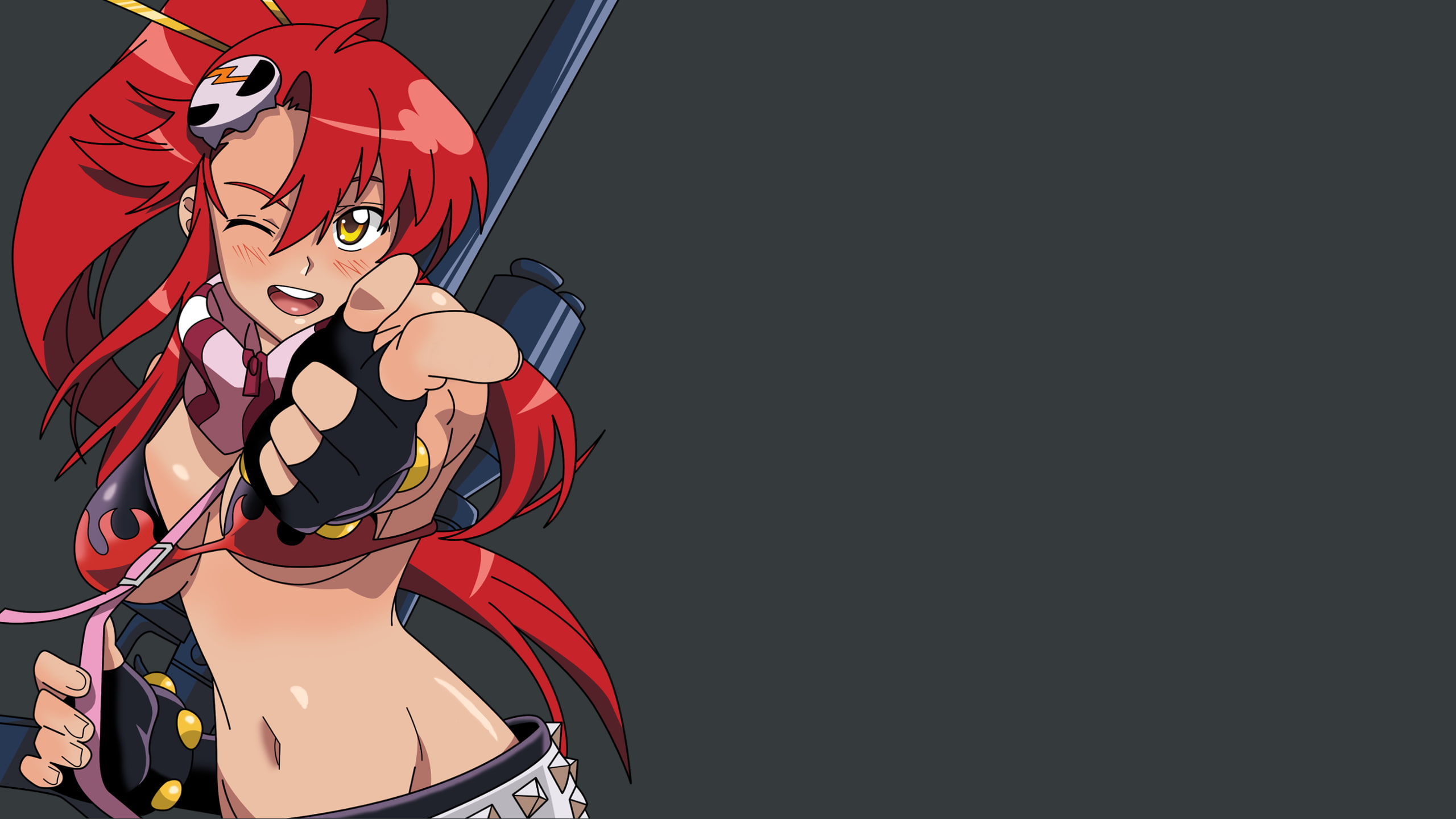 red, Tengen Toppa Gurren Lagann, enjoyment, close-up, high angle view, childhood, representation, day, nature, amusement park, Littner Yoko, outdoors, copy space, HD Wallpaper
