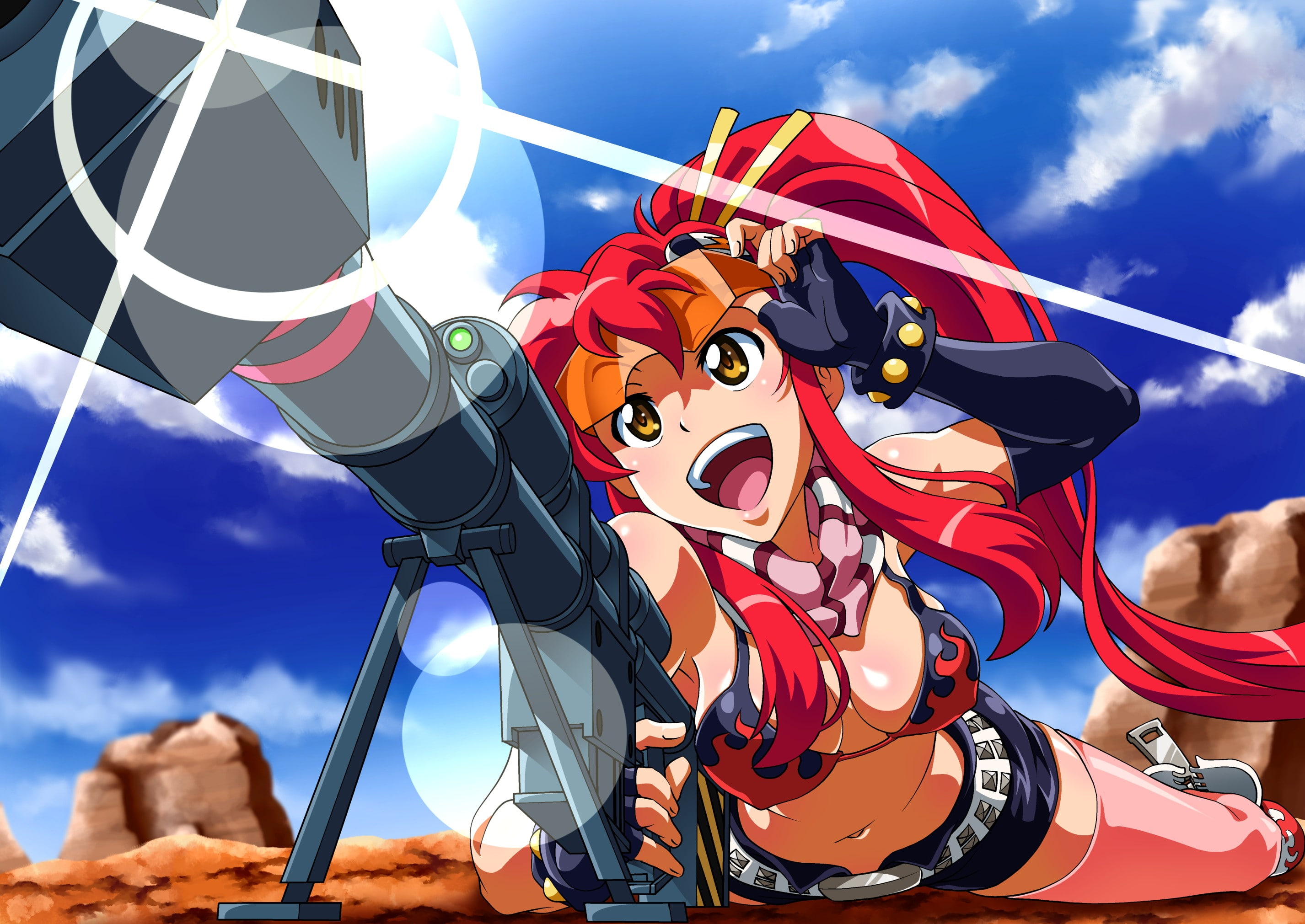 anime girls, 2K, Tengen Toppa Gurren Lagann, Littner Yoko, HD Wallpaper