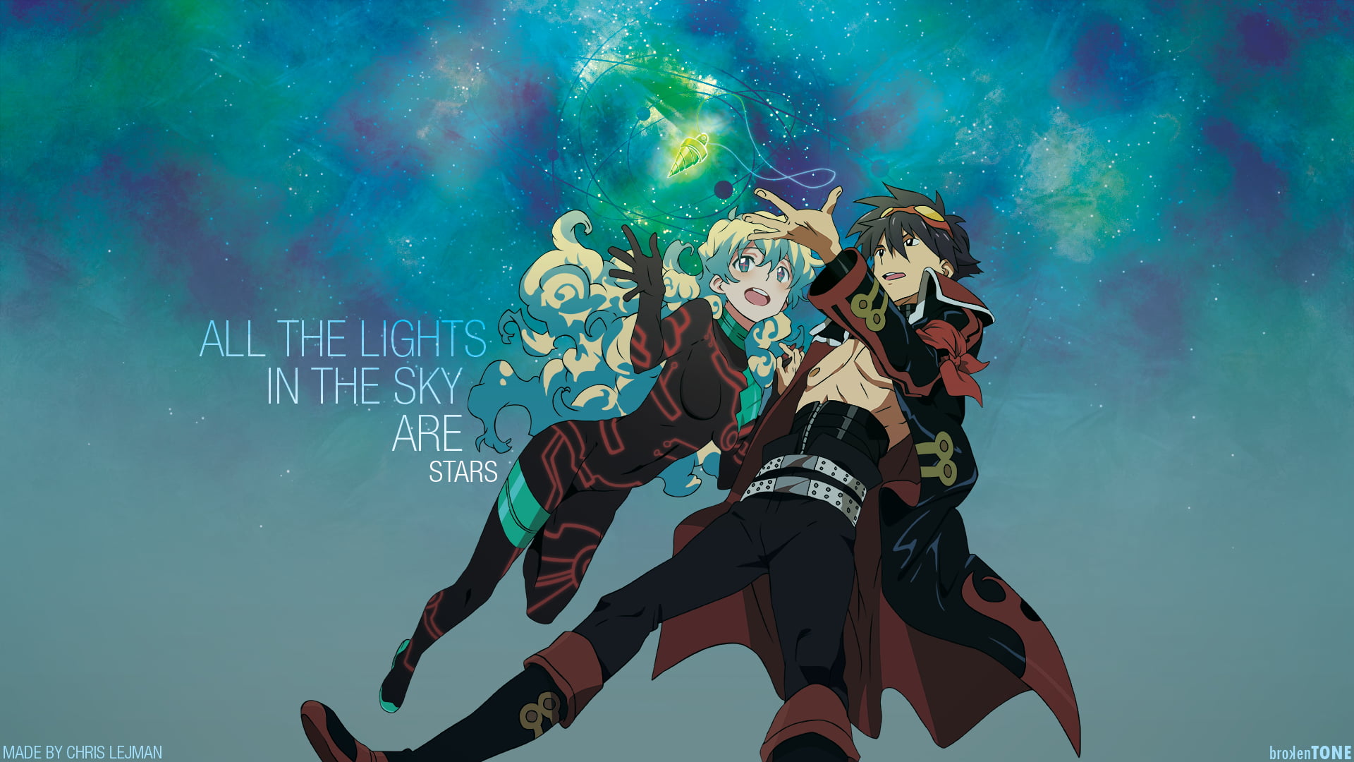 anime girls, people, fantasy, anime, cloud - sky, digital composite, Tengen Toppa Gurren Lagann, lifestyles, fashion, women, vector, real people, illuminated, HD Wallpaper