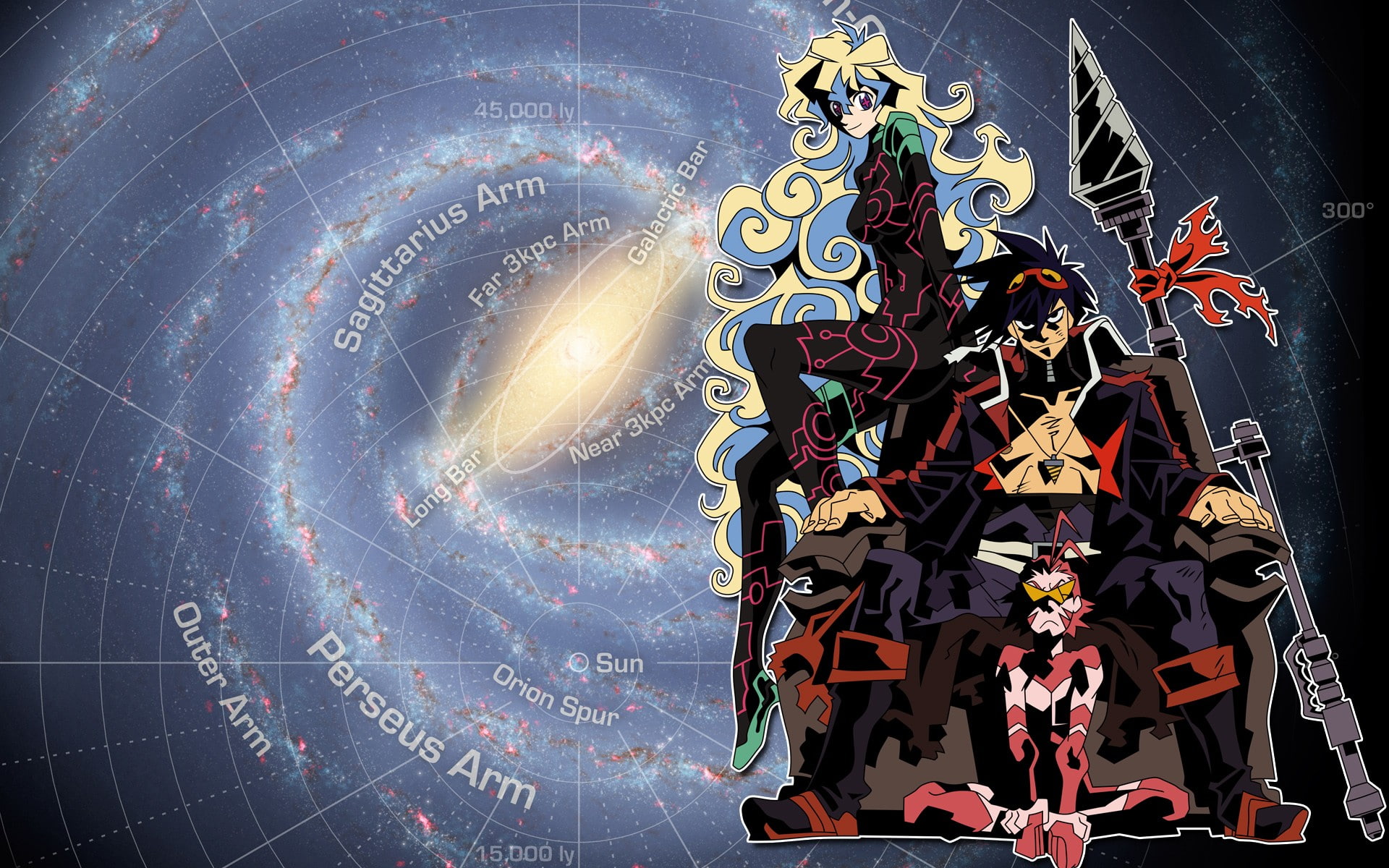 nature, Teppelin Nia, decoration, Simon, anime, human representation, Tengen Toppa Gurren Lagann, outdoors, representation, ornate, no people, motion, 1080P, HD Wallpaper