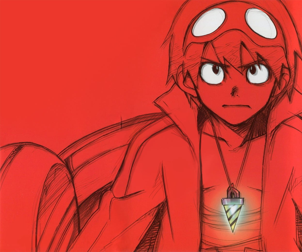 women, human face, red background, beauty, anime, Simon, colored background, adult, Tengen Toppa Gurren Lagann, fashion, beautiful woman, hairstyle, one person, HD Wallpaper
