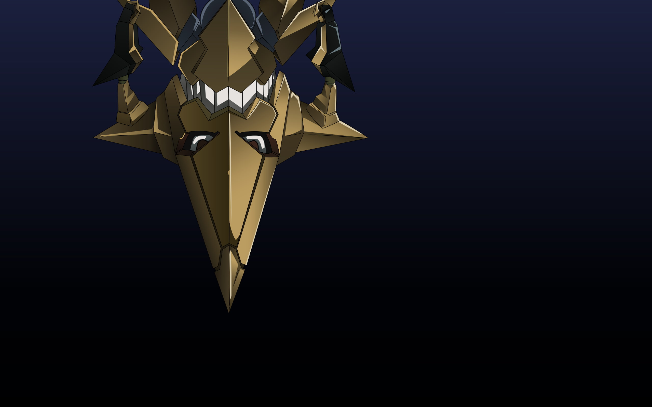 black color, shiny, pattern, dark, metal, copy space, illuminated, no people, 2K, single object, black background, indoors, shape, Tengen Toppa Gurren Lagann, HD Wallpaper