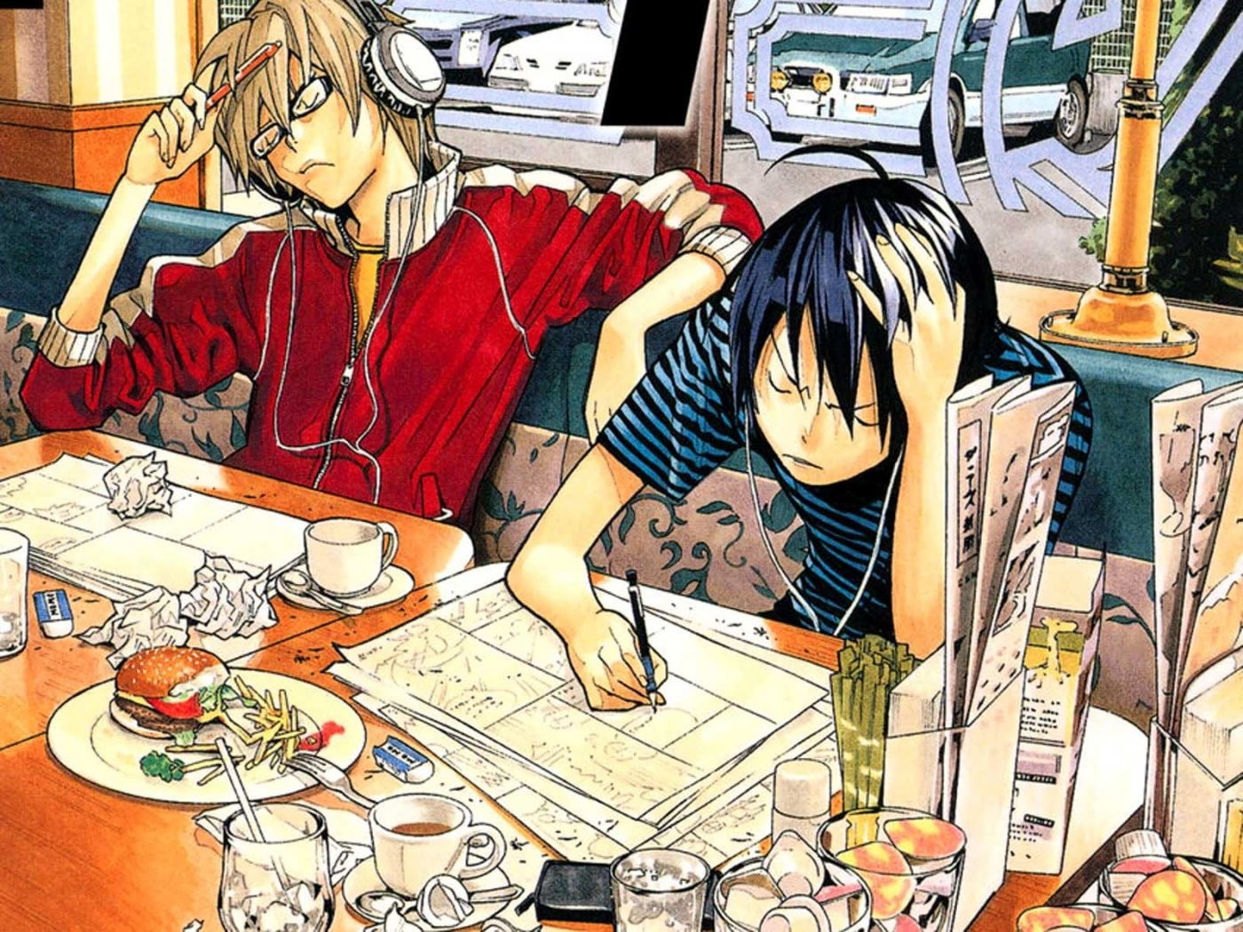 Bakuman, Takagi Akito, Moritaka Mashiro, anime, 720P, anime boys, HD Wallpaper