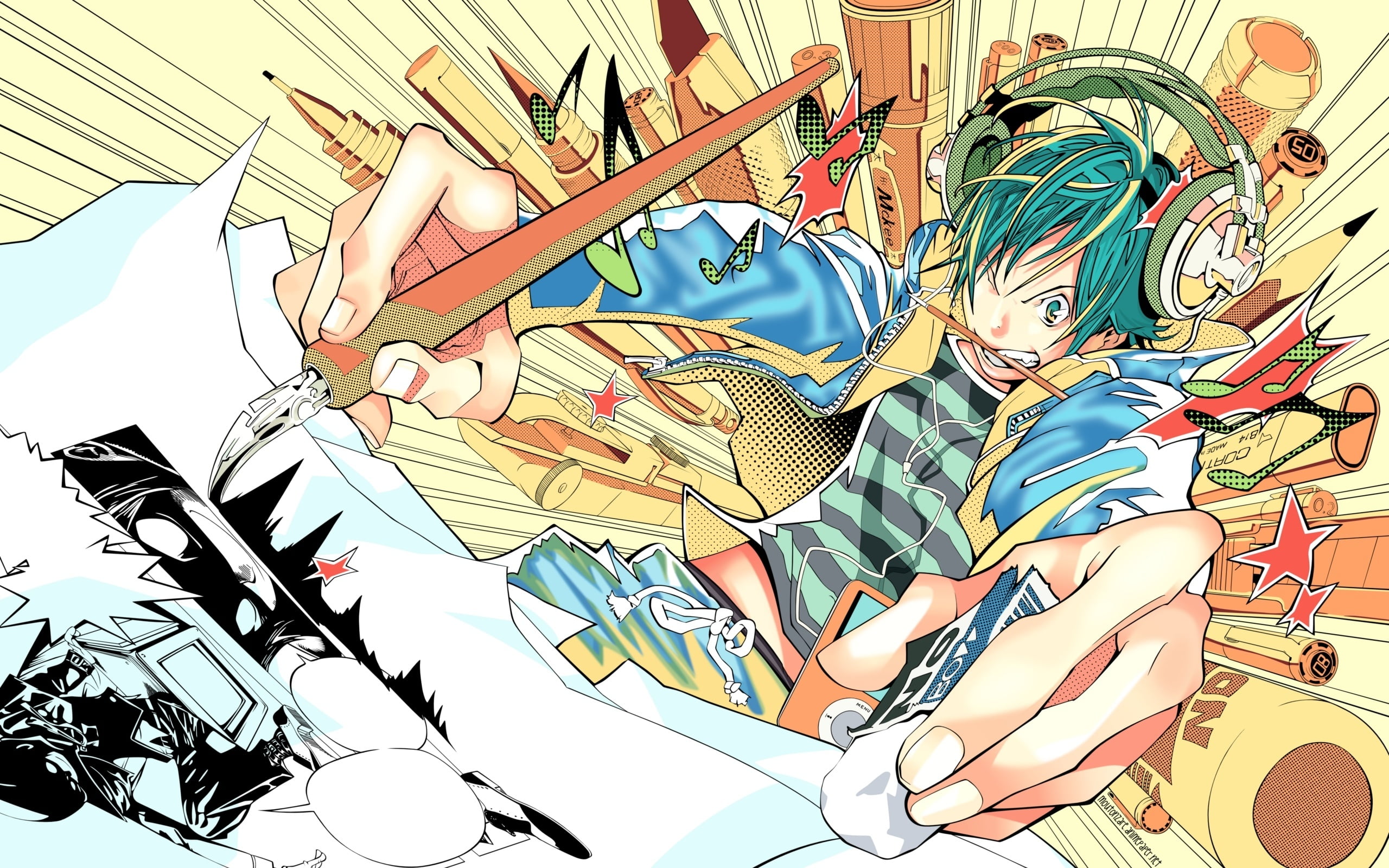 2K, no people, indoors, men, animal representation, day, brush, creativity, representation, still life, close-up, bakuman, draws, craft, pencil, artist, HD Wallpaper