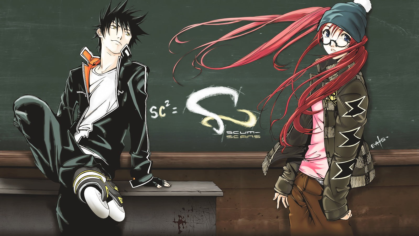Minami Itsuki, classroom, Air Gear, anime girls, Noyamano Ringo, anime, 720P, HD Wallpaper